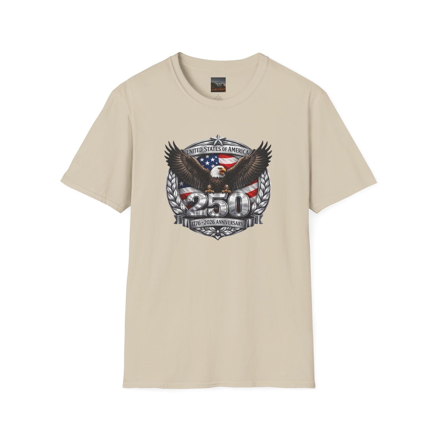 #250 Patriotic Bald Eagle 250 United States Emblem T-Shirt
