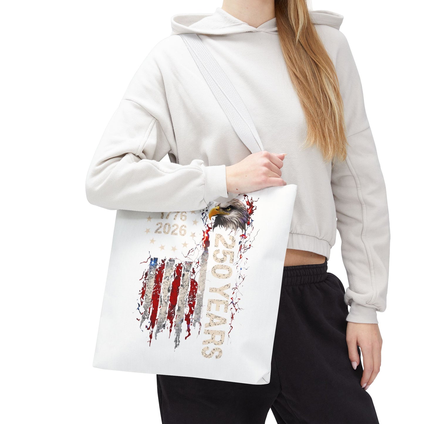 #250 1776-2026 250 Years USA Bicentennial Eagle Tote Bag