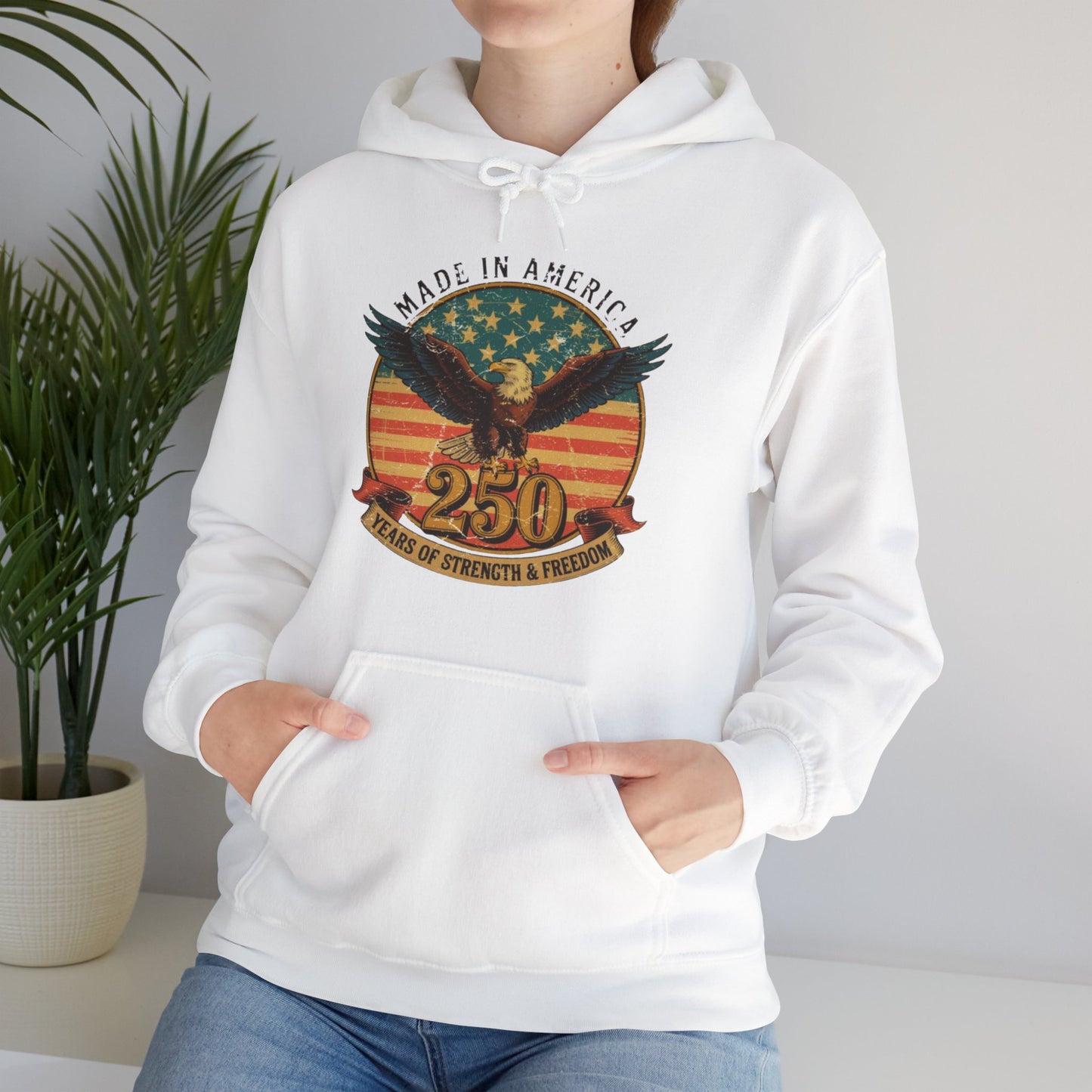 #250 Made in America Eagle 250th Anniversary Patriotic Hoodie