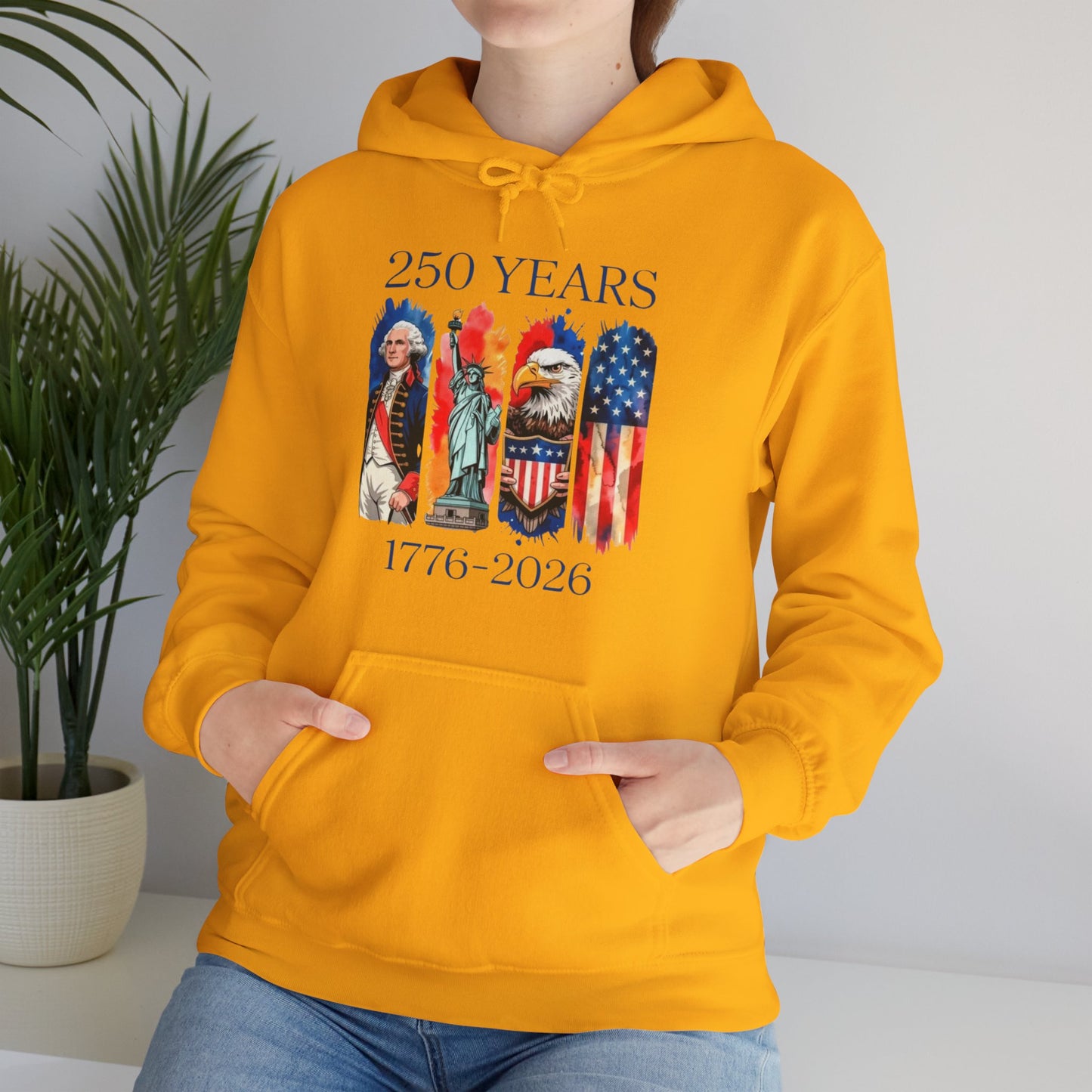 #250 250 Years American History Celebration 1776–2026 Patriotic Hoodie