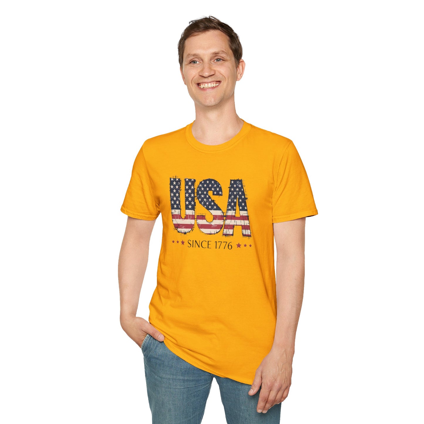 #250 USA Flag "USA Since 1776" Patriotic T-Shirt