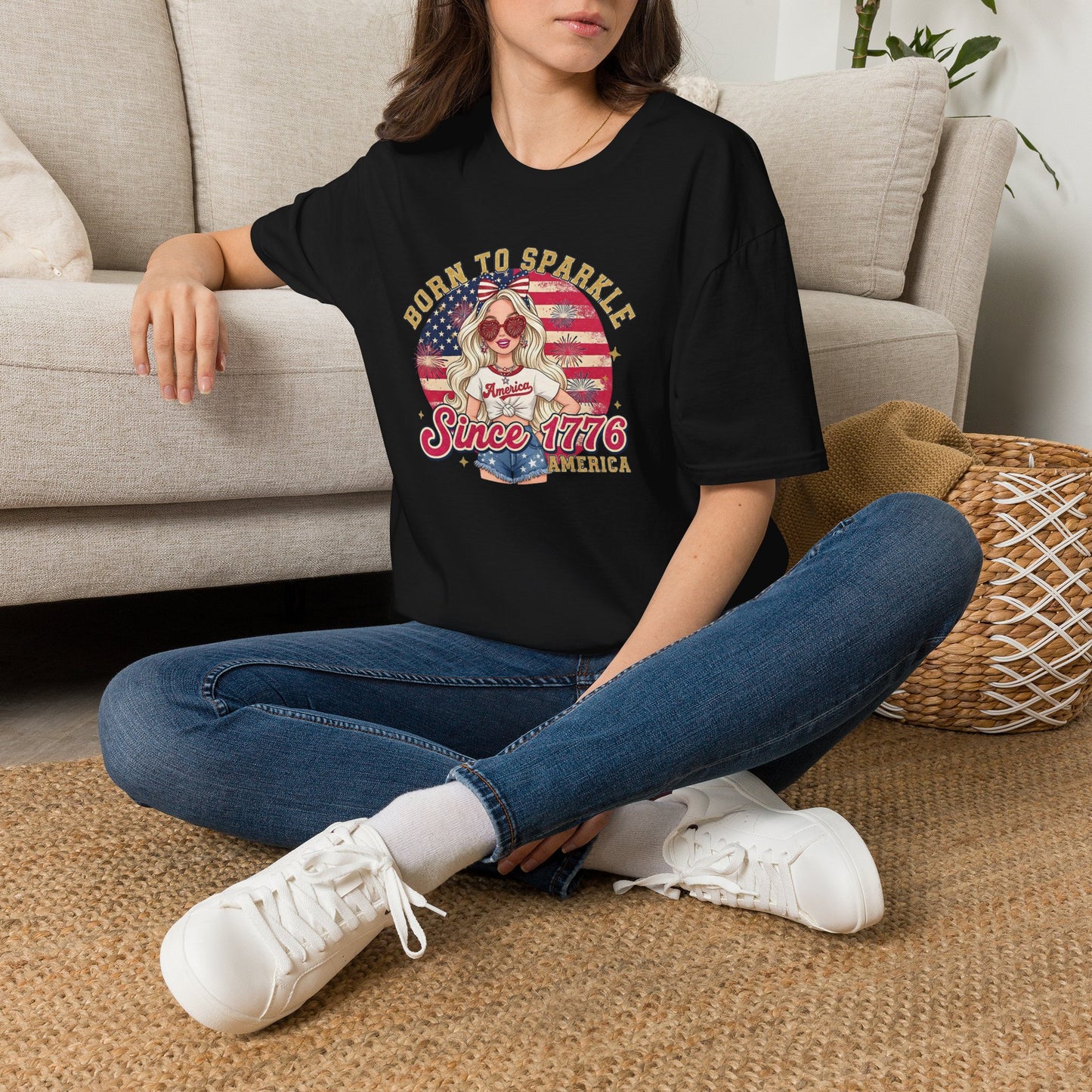 #250 "Born to Sparkle Since 1776" Patriotic T-Shirt