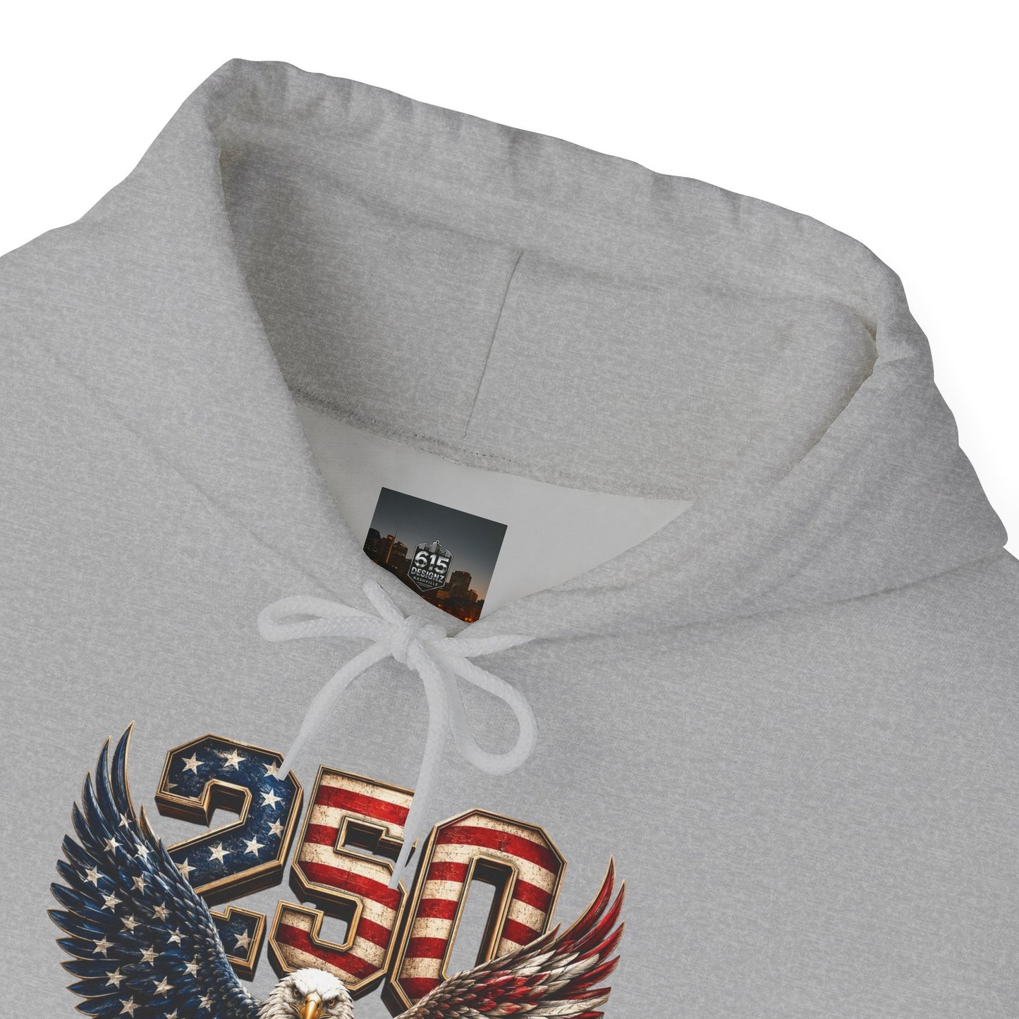 #250 250 Years of Freedom Eagle Patriotic American Flag Anniversary (1776–2026) Patriotic Hoodie