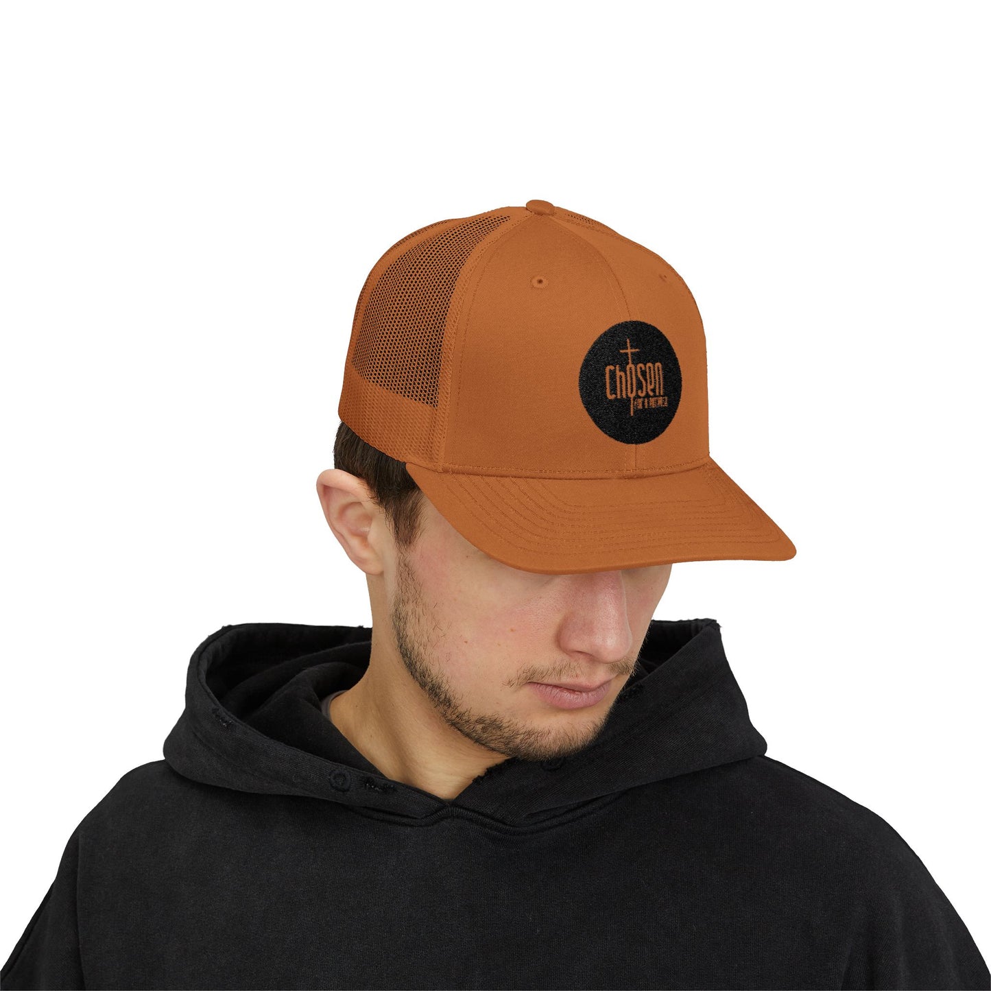 Chosen for a Purpose Trucker Cap — Embroidered Christian Snapback Hat