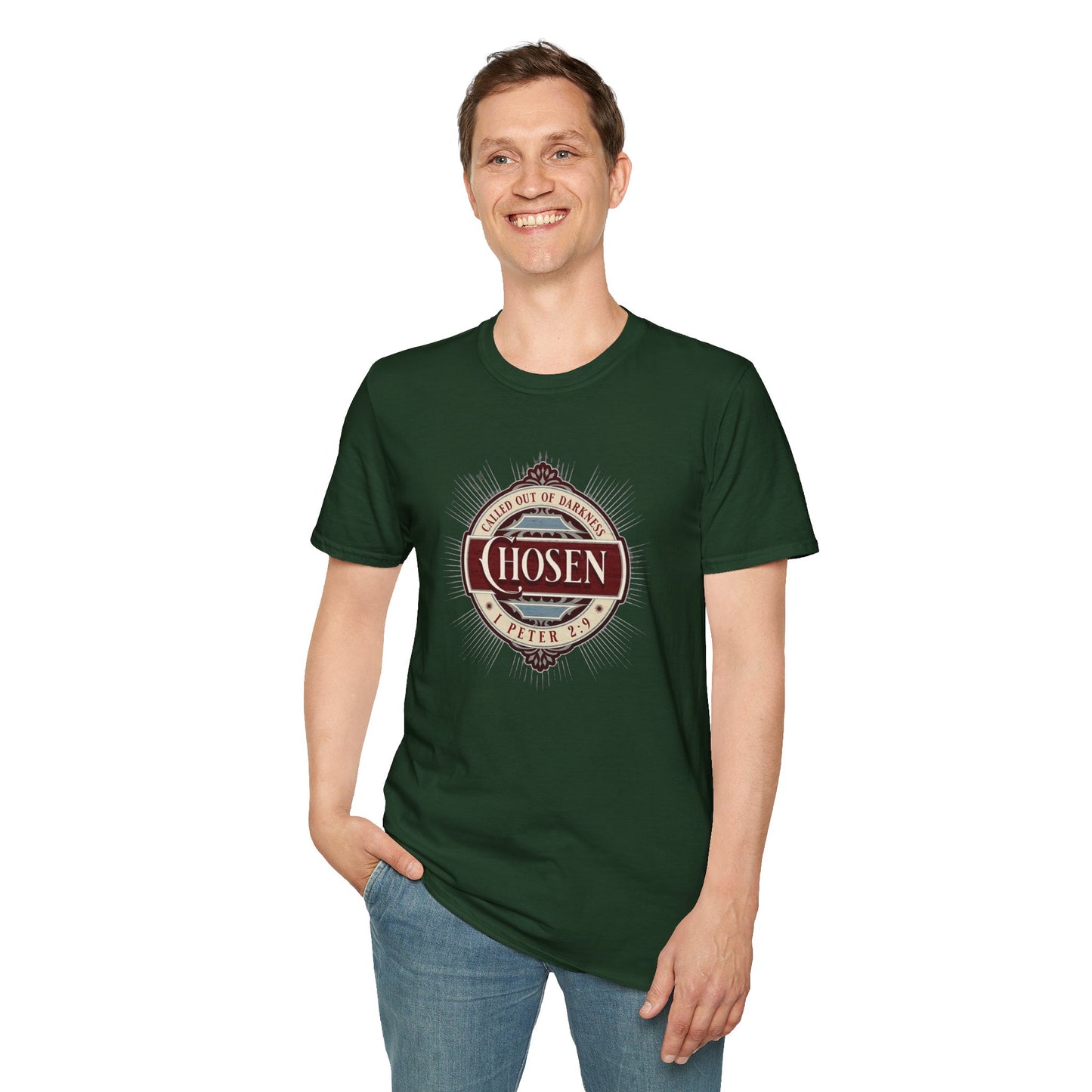 Chosen Graphic T-Shirt — "Called Out of Darkness" Faith Tee