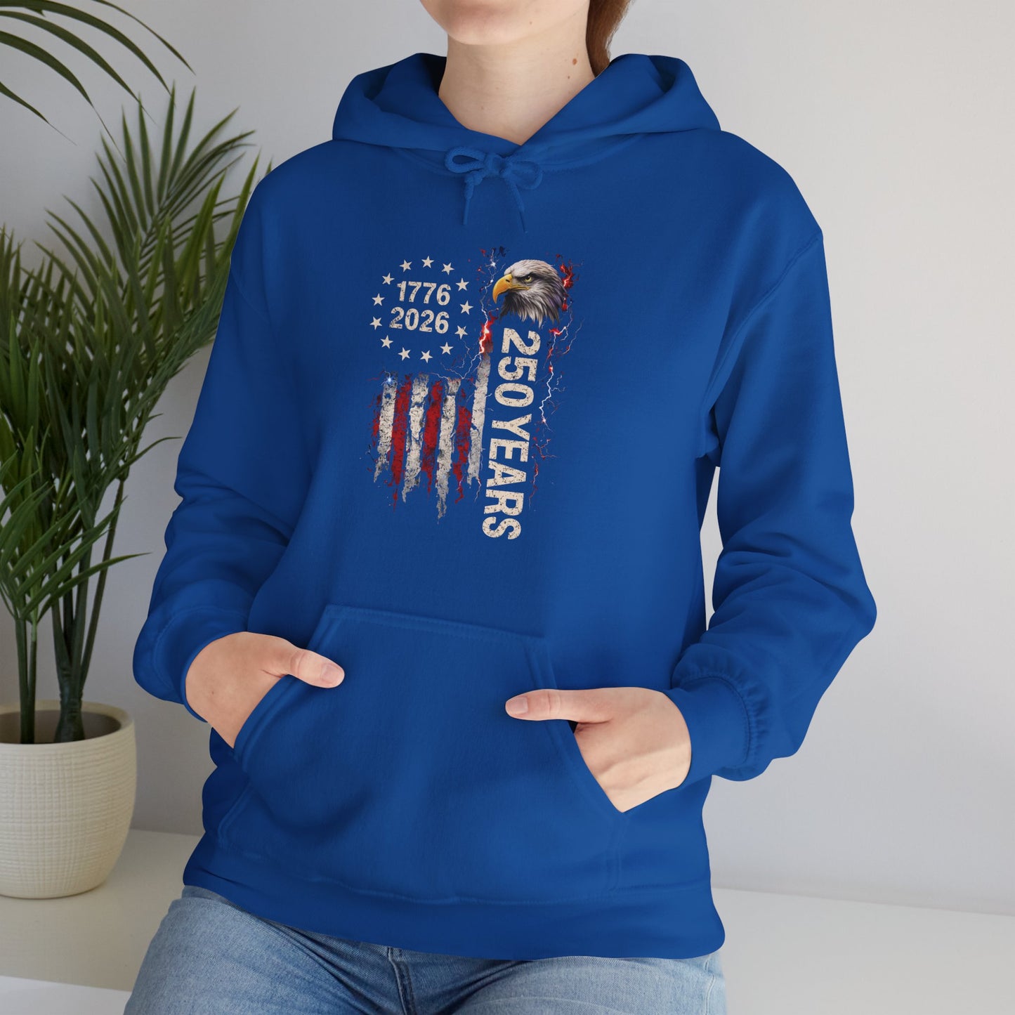 #250 1776-2026 250 Years USA Bicentennial Eagle Hoodie
