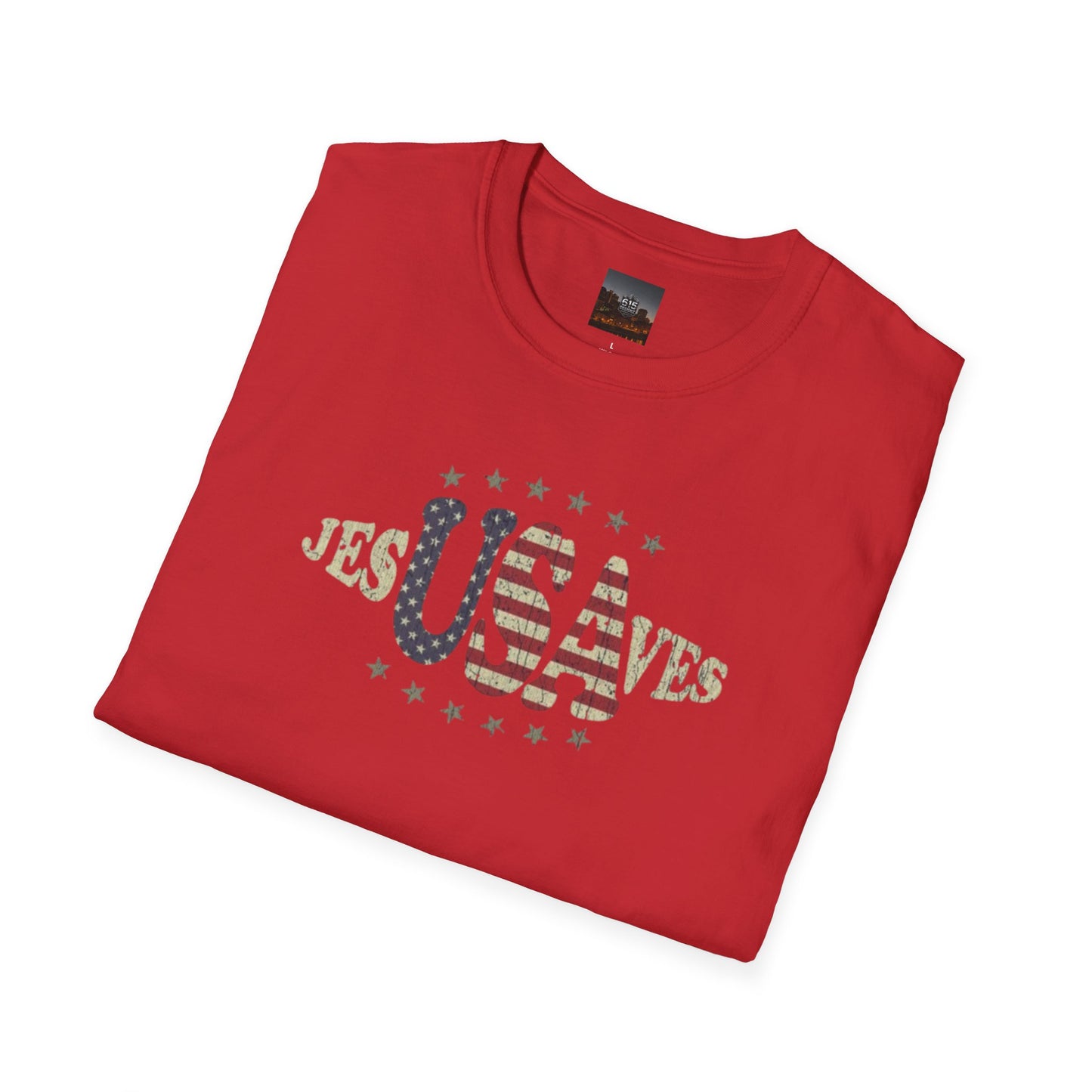 JesUSAves Patriotic T-Shirt — American Flag Christian Faith Tee