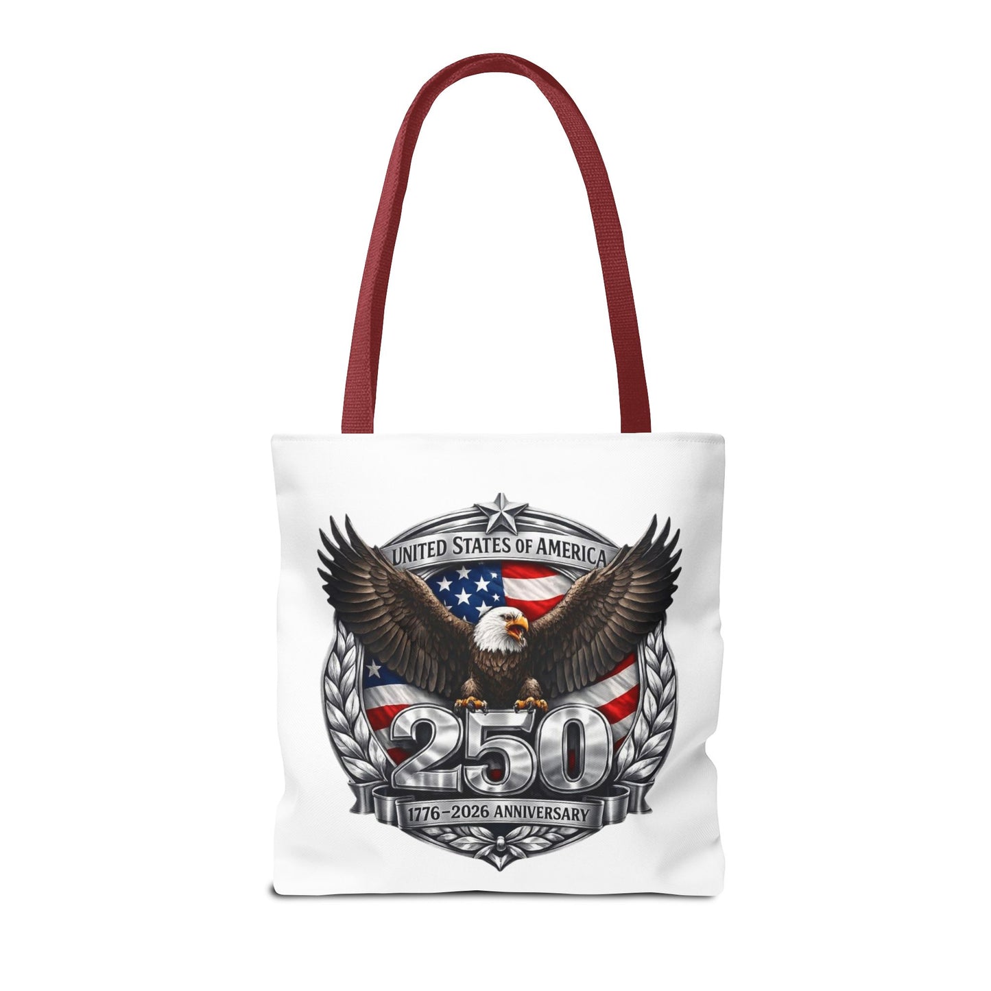 #250 Patriotic Bald Eagle 250 United States Emblem Tote Bag