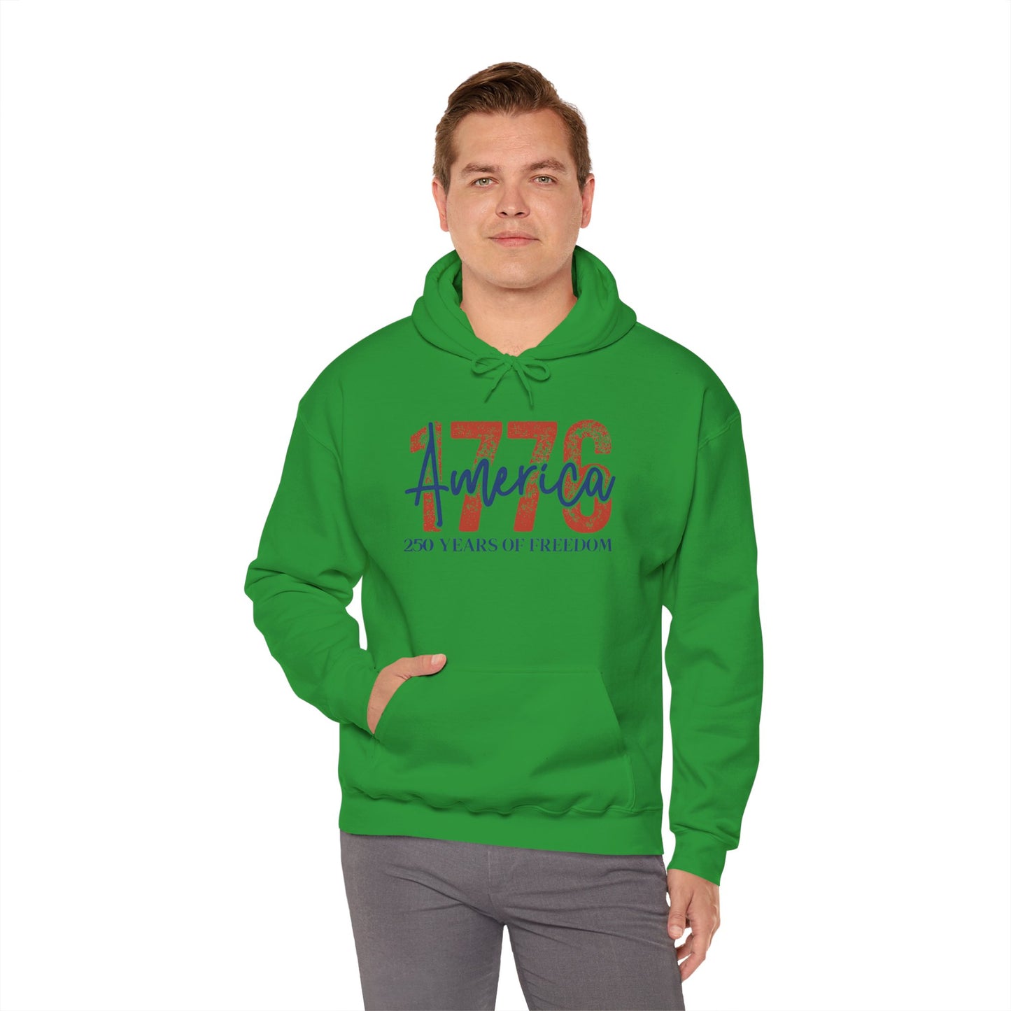 #250 1776 America: 250 Years of Freedom' Patriotic Independence Day Hoodie