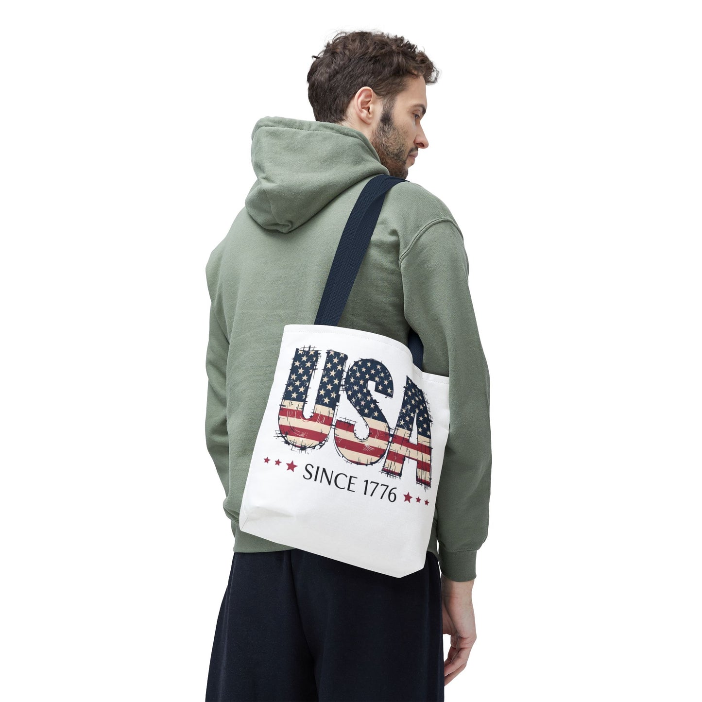 #250 USA Flag "USA Since 1776" Patriotic Tote Bag