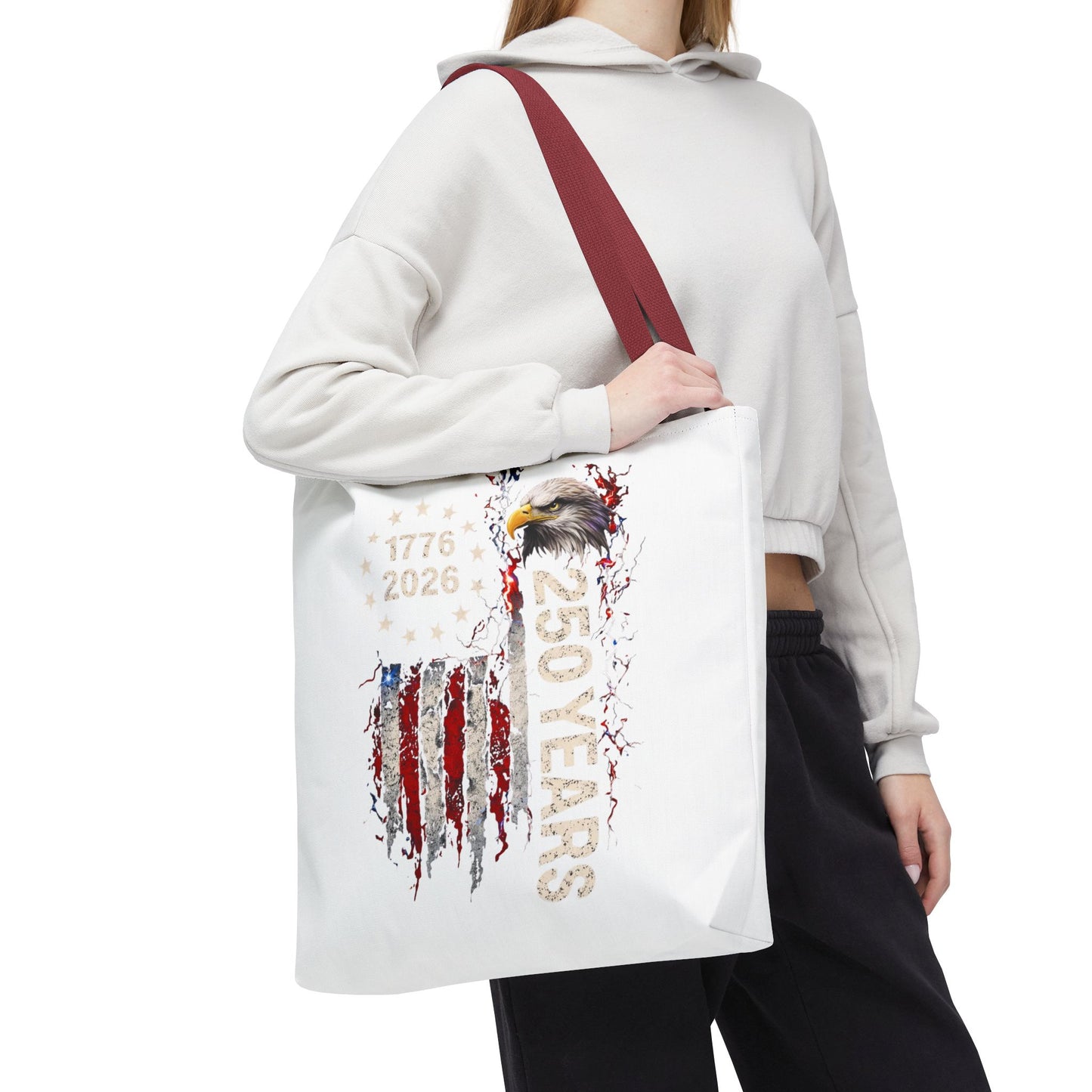 #250 1776-2026 250 Years USA Bicentennial Eagle Tote Bag