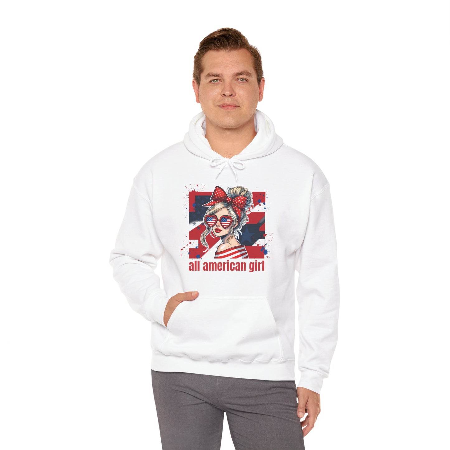 #250 All American Girl Patriotic Hoodie