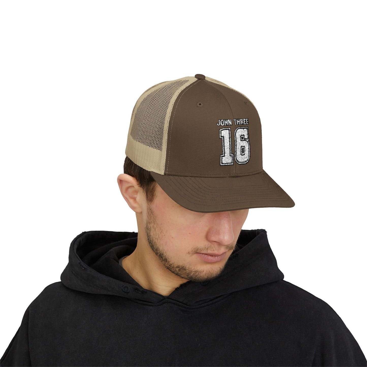 John Three 16 Vintage Varsity Trucker Cap