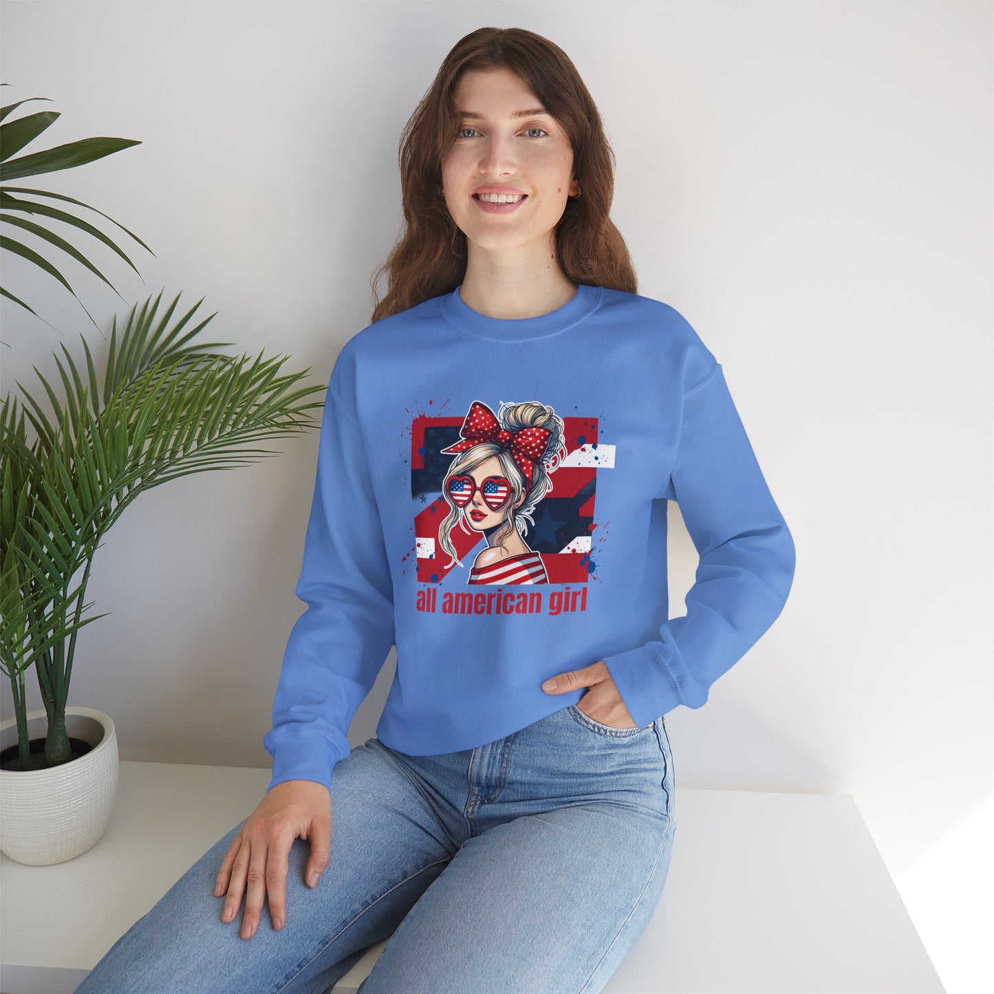 #250 All American Girl Patriotic Sweatshirt