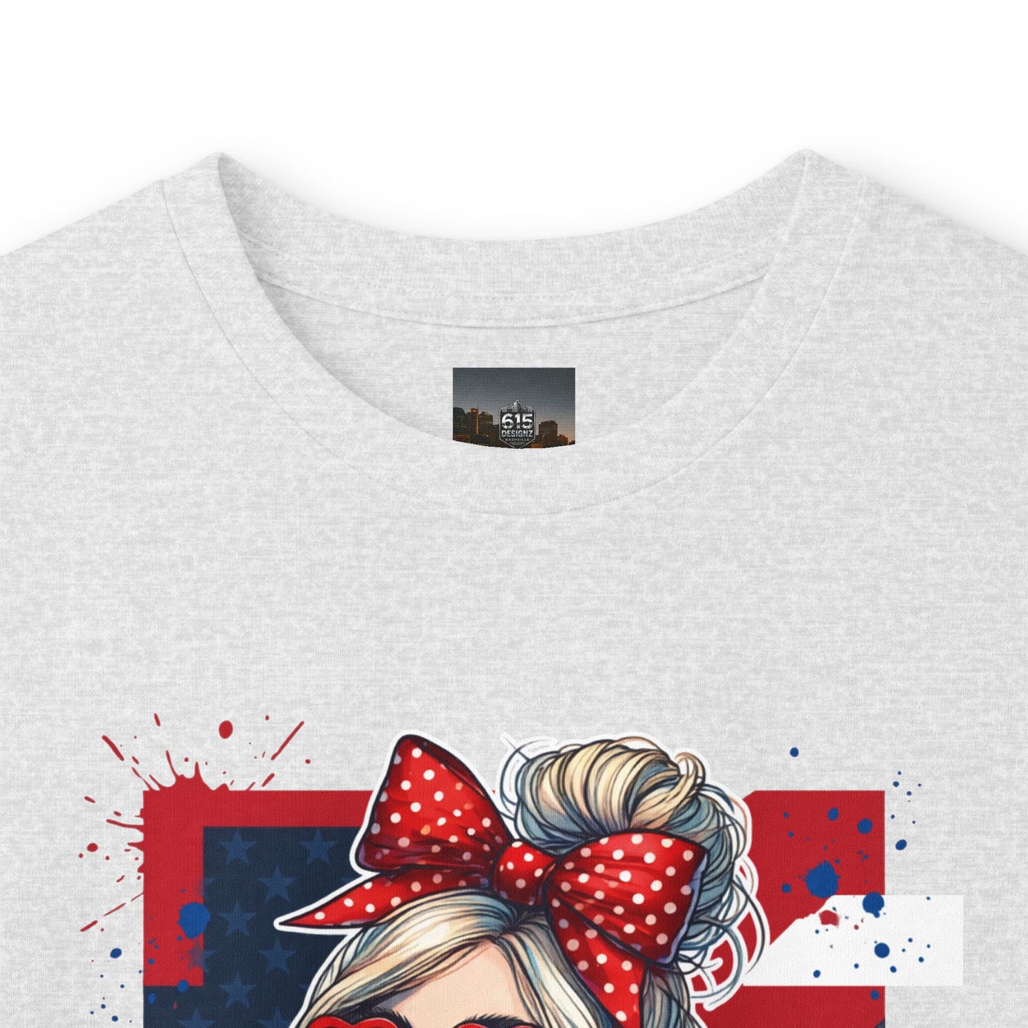 #250 All American Girl Patriotic Long Sleeve Tee