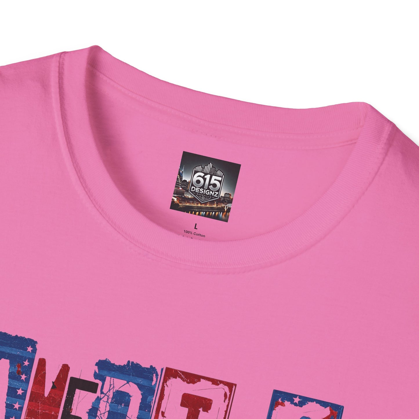 #250 America Retro Block Text Patriotic T-Shirt