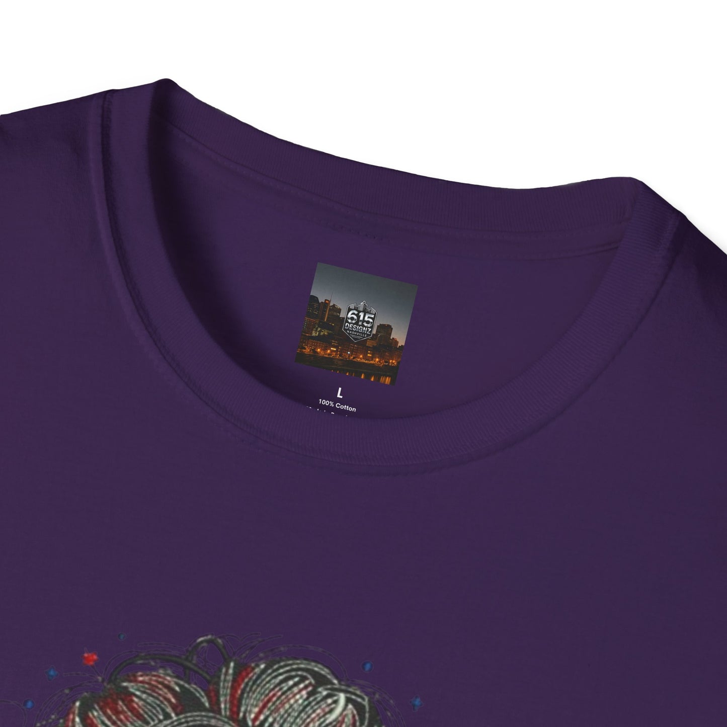 #250 "All American Girl" Patriotic Messy Bun T-Shirt