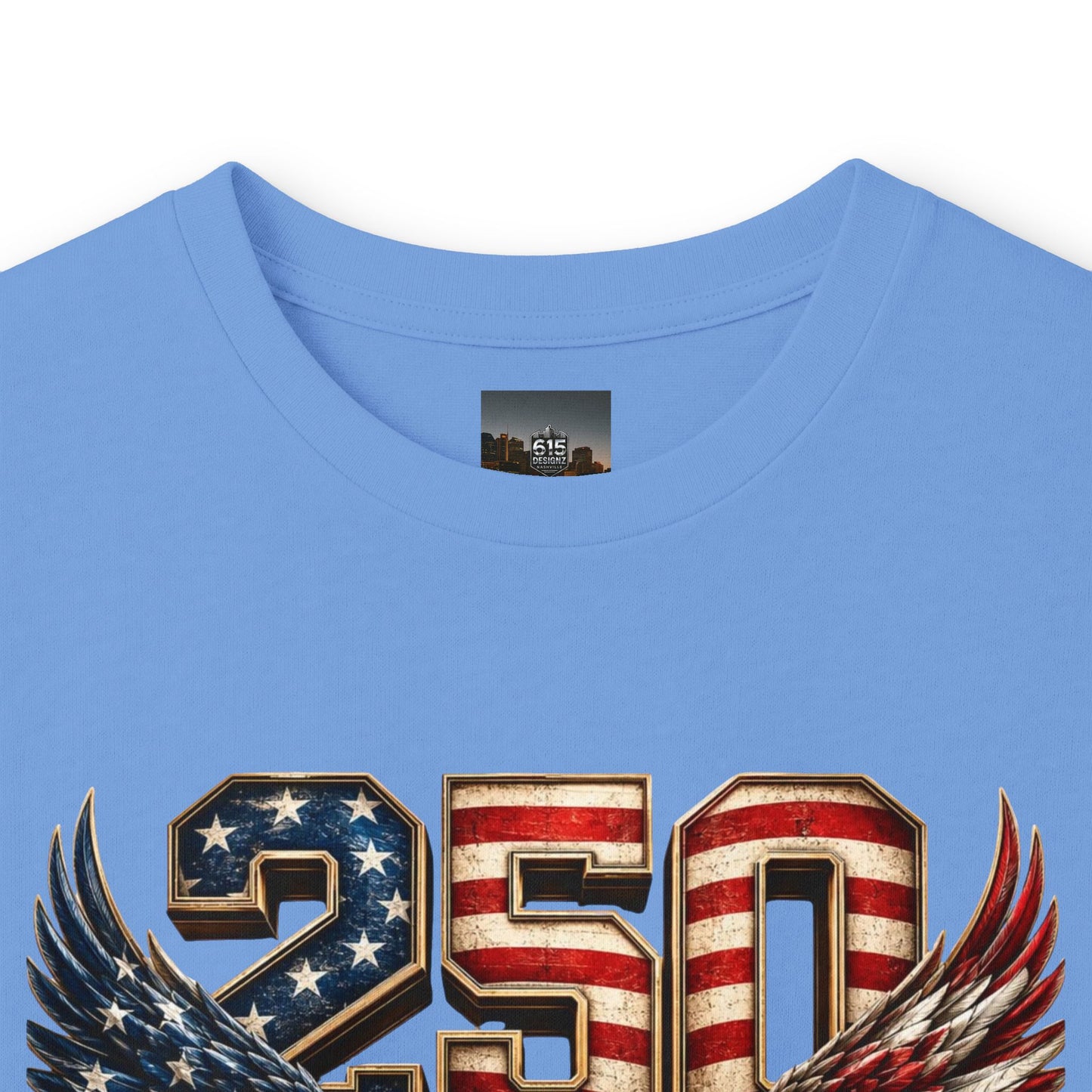 #250 250 Years of Freedom Eagle Patriotic American Flag Anniversary (1776–2026) Long Sleeve Tee