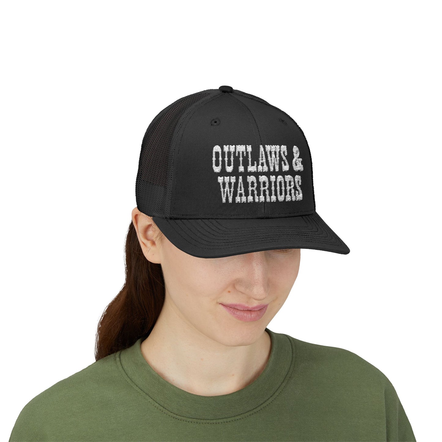Outlaws & Warriors Snapback Embroidered Trucker Cap
