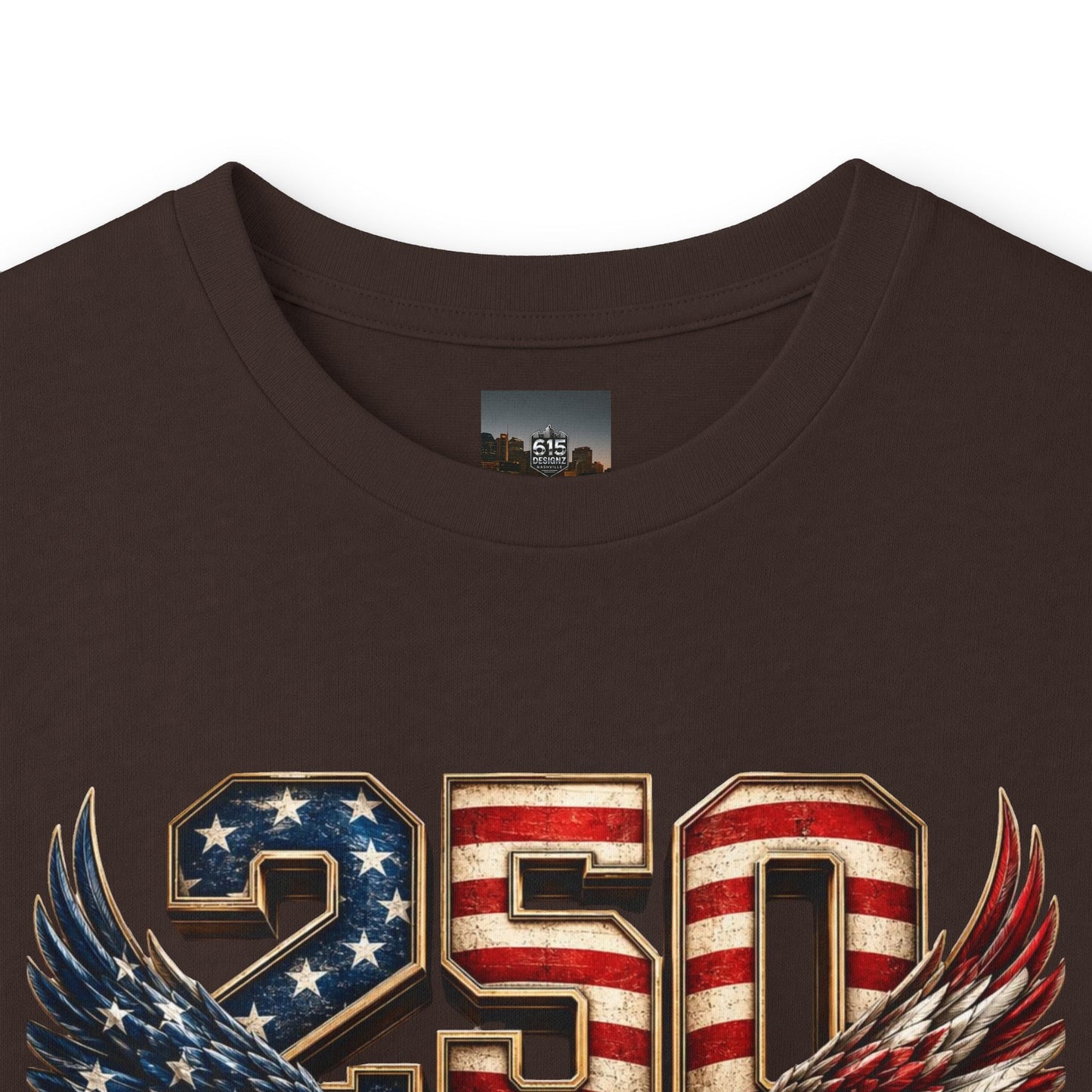 #250 250 Years of Freedom Eagle Patriotic American Flag Anniversary (1776–2026) Long Sleeve Tee