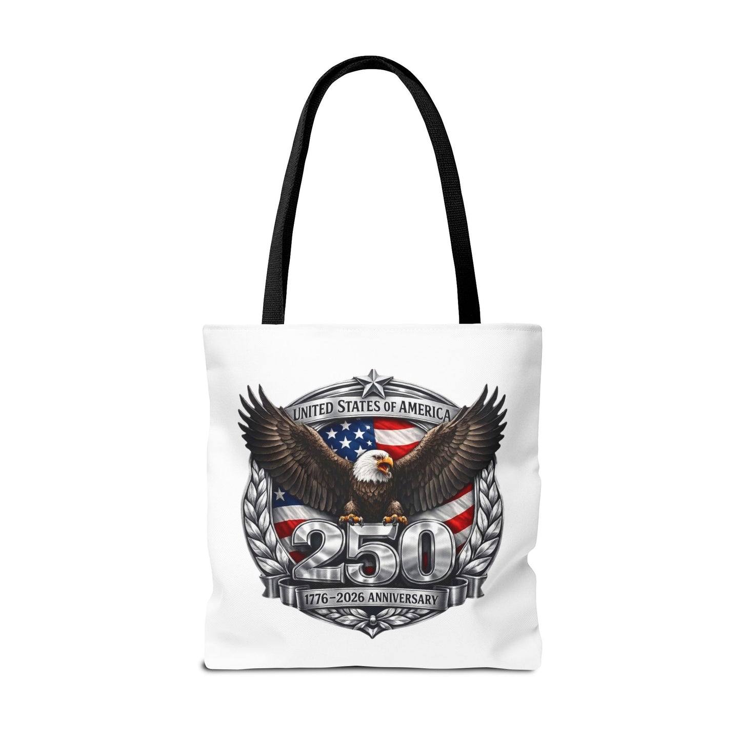 #250 Patriotic Bald Eagle 250 United States Emblem Tote Bag