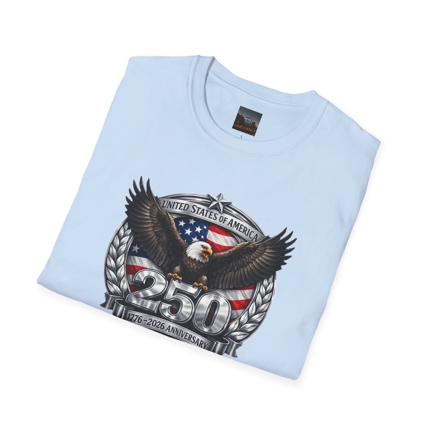#250 Patriotic Bald Eagle 250 United States Emblem T-Shirt