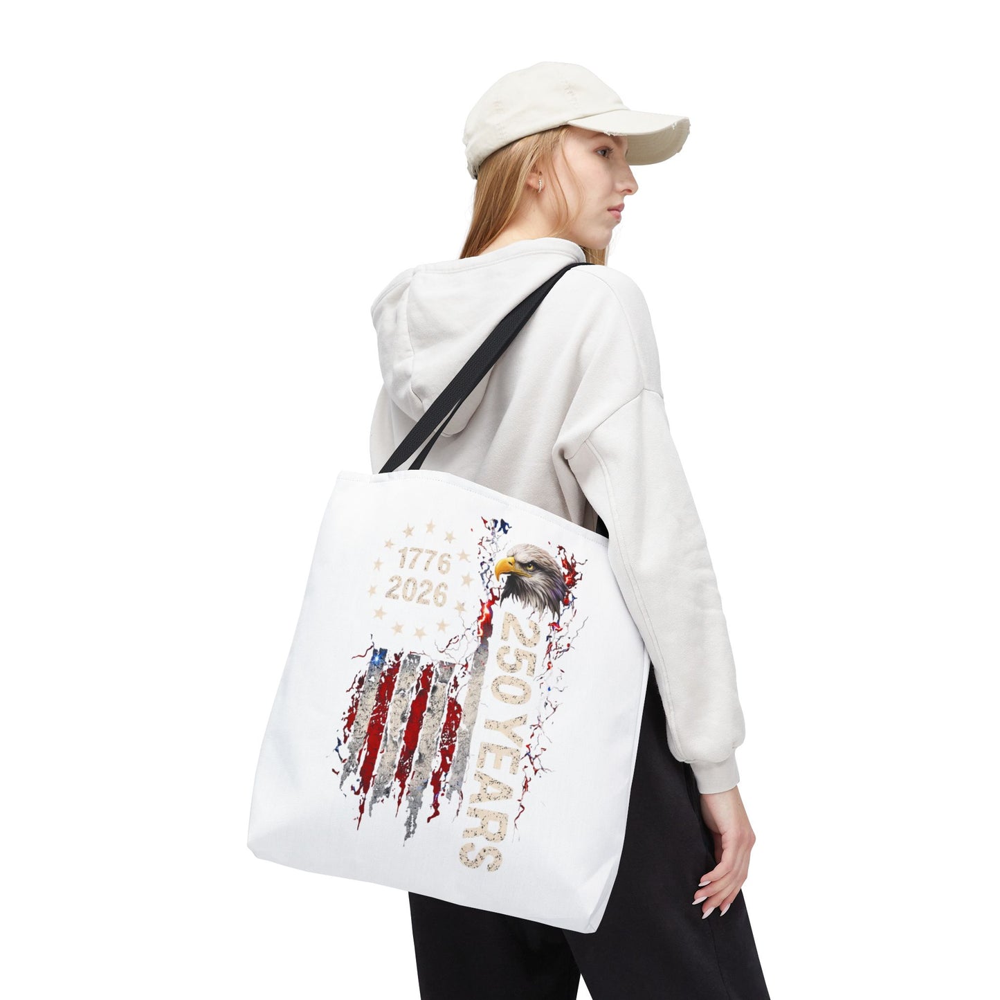 #250 1776-2026 250 Years USA Bicentennial Eagle Tote Bag