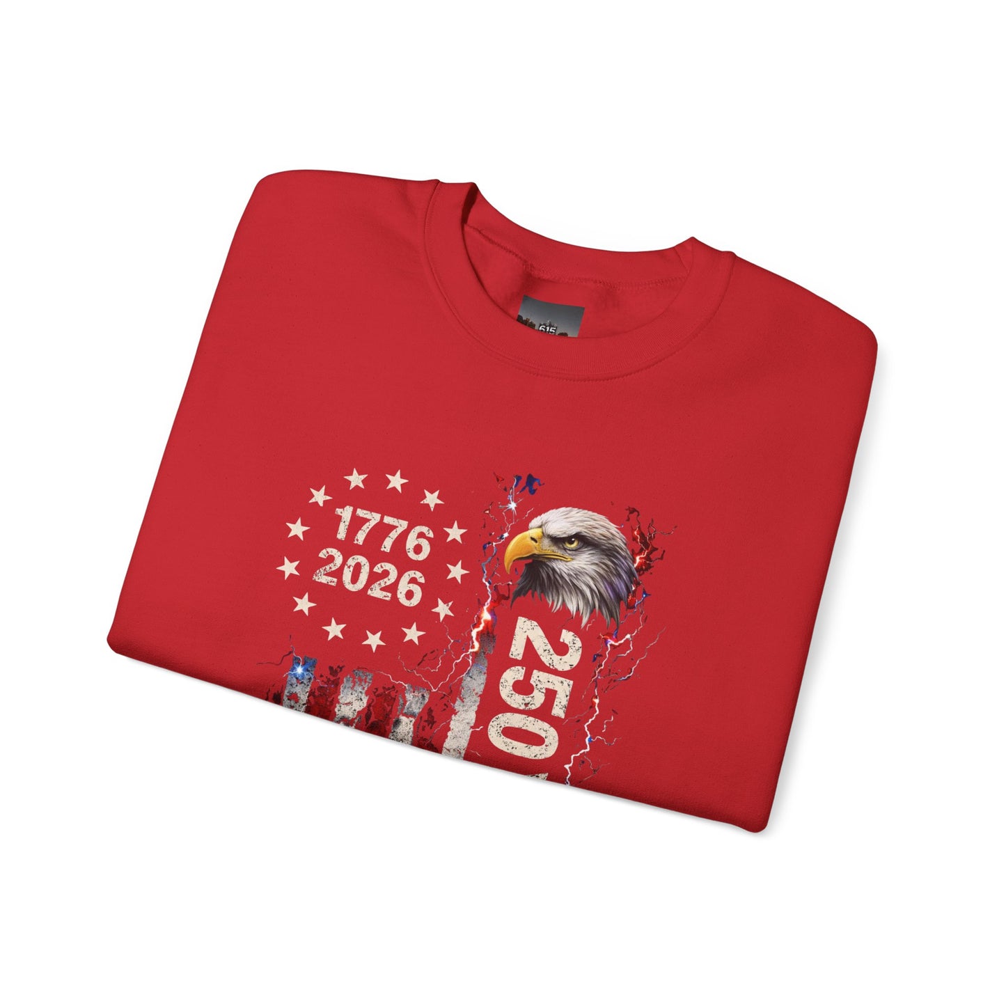 #250 1776-2026 250 Years USA Bicentennial Eagle Crewneck Sweatshirt