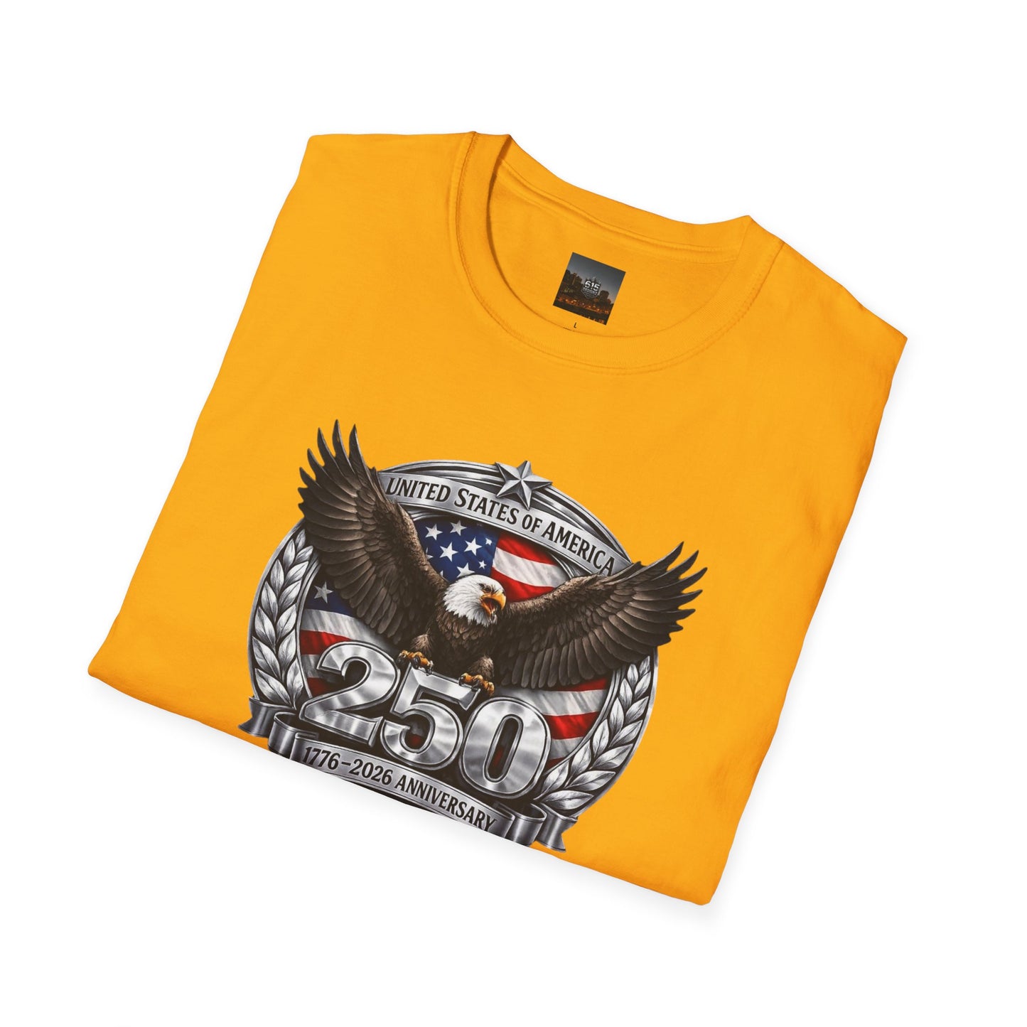 #250 Patriotic Bald Eagle 250 United States Emblem T-Shirt