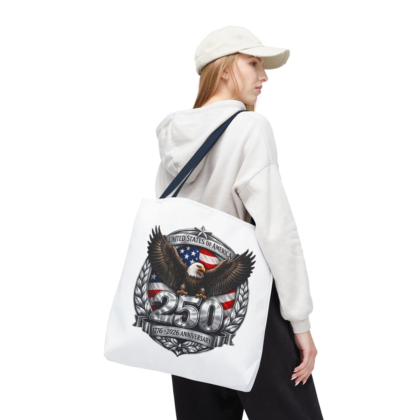 #250 Patriotic Bald Eagle 250 United States Emblem Tote Bag
