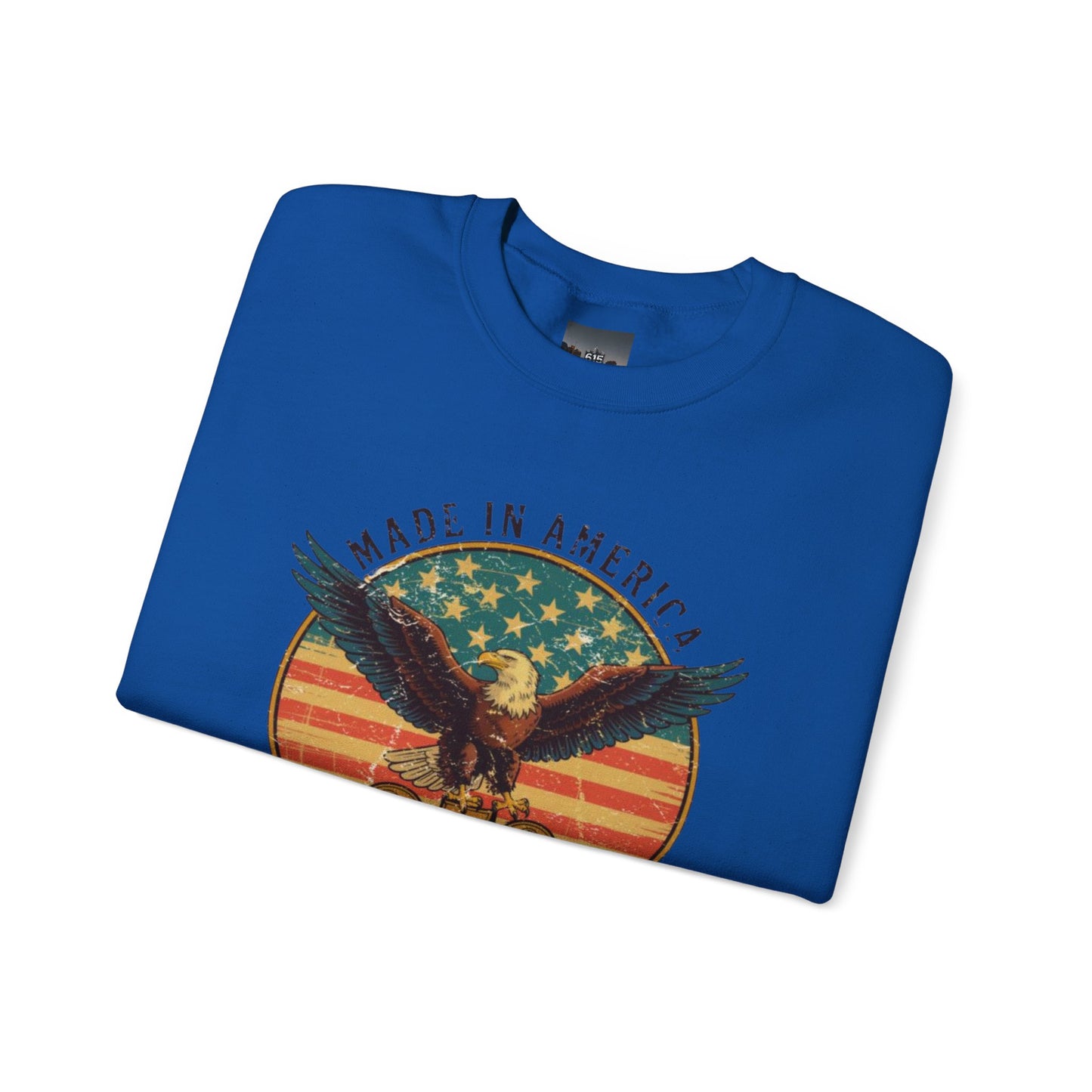 #250 Made in America Eagle 250th Anniversary Patriotic Crewneck Sweatshirt