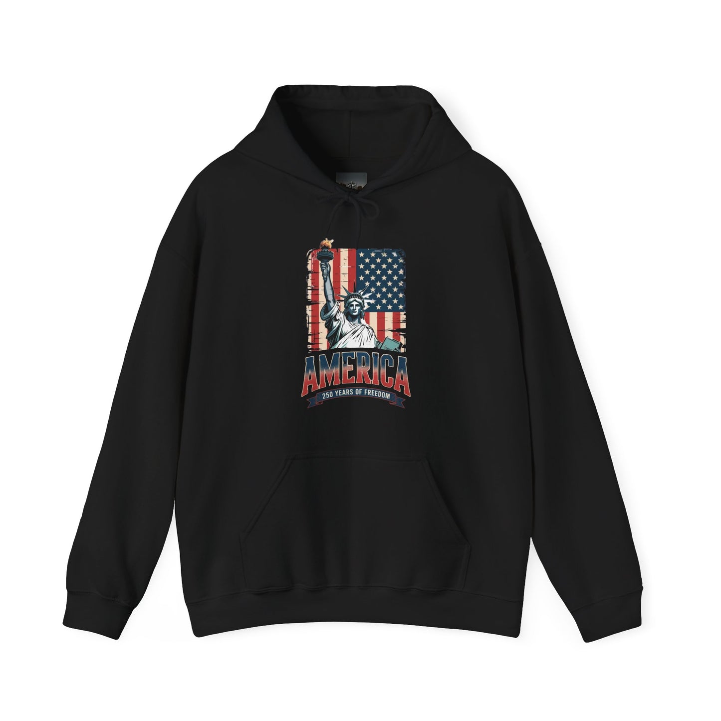 #250 Statue of Liberty American Flag 'America' Patriotic Independence Day Hoodie