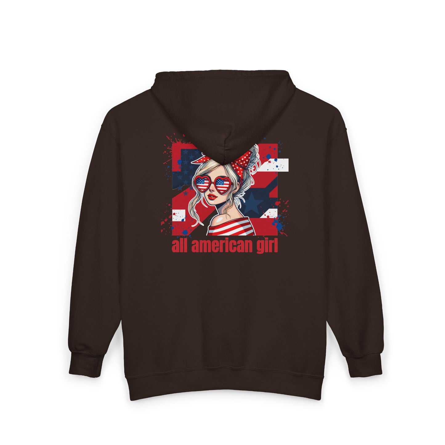 #250 All American Girl Patriotic Zip Hoodie