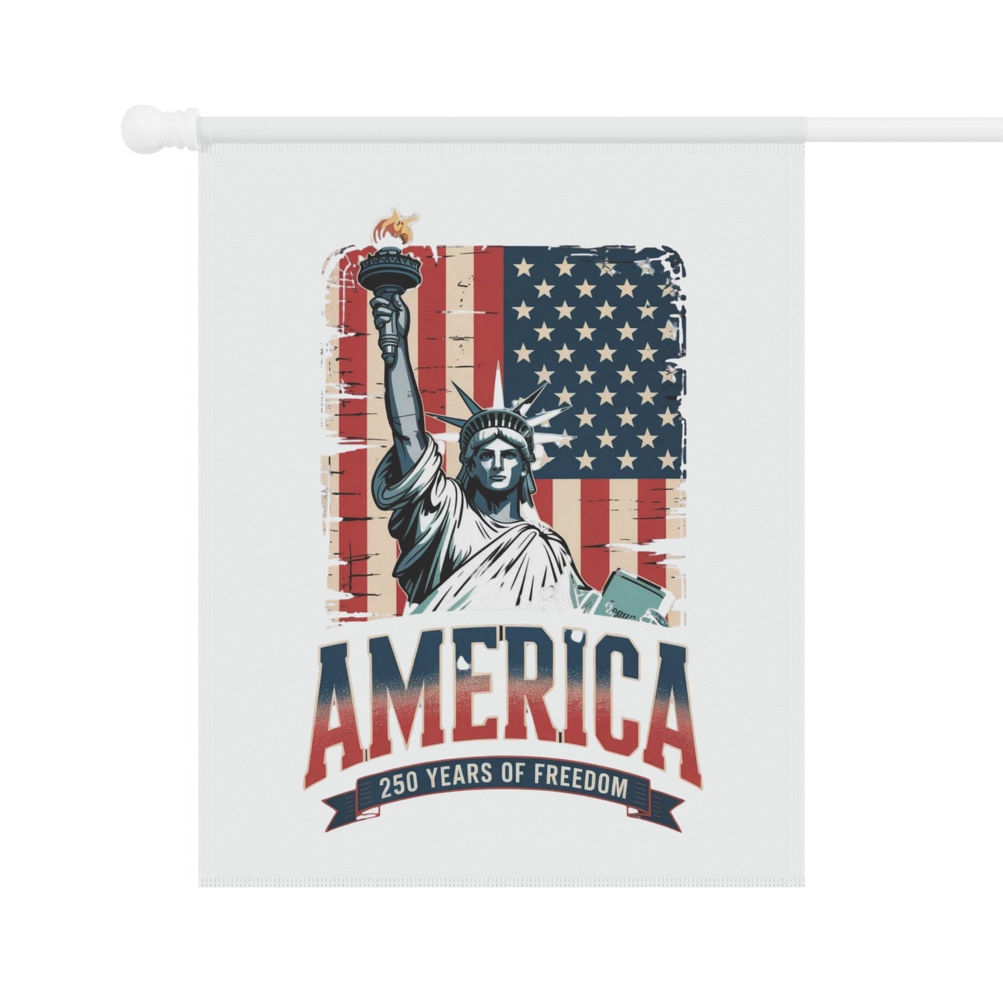 #250 Statue of Liberty American Flag 'America' Patriotic Independence Day Garden Flag — House Banner