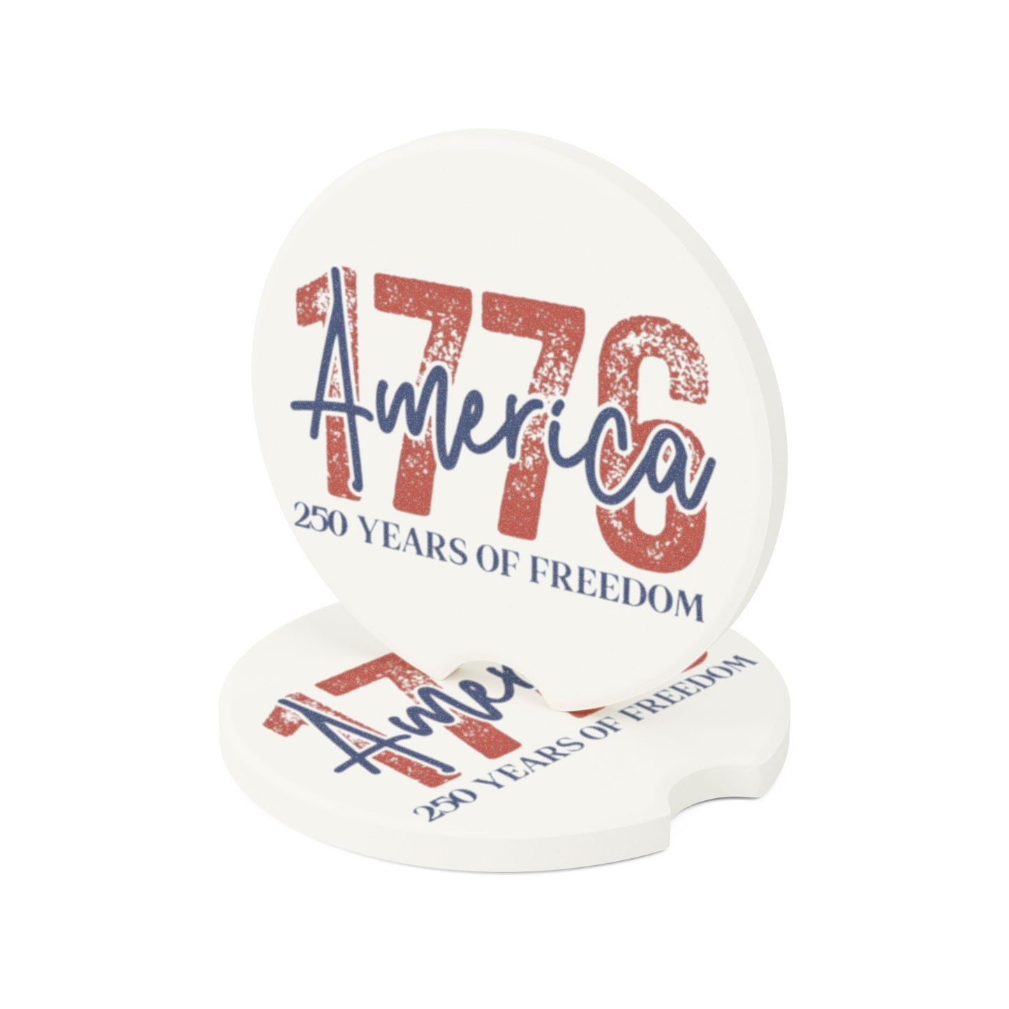 #250 1776 America: 250 Years of Freedom' Patriotic Independence Day Car Coaster Insert