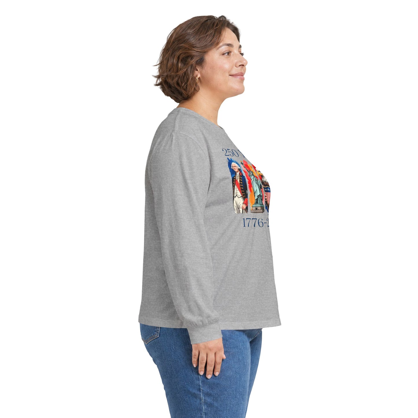 #250 250 Years American History Celebration 1776–2026 Patriotic Long Sleeve Tee