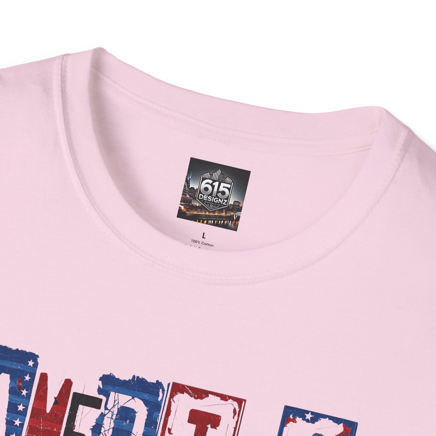 #250 America Retro Block Text Patriotic T-Shirt
