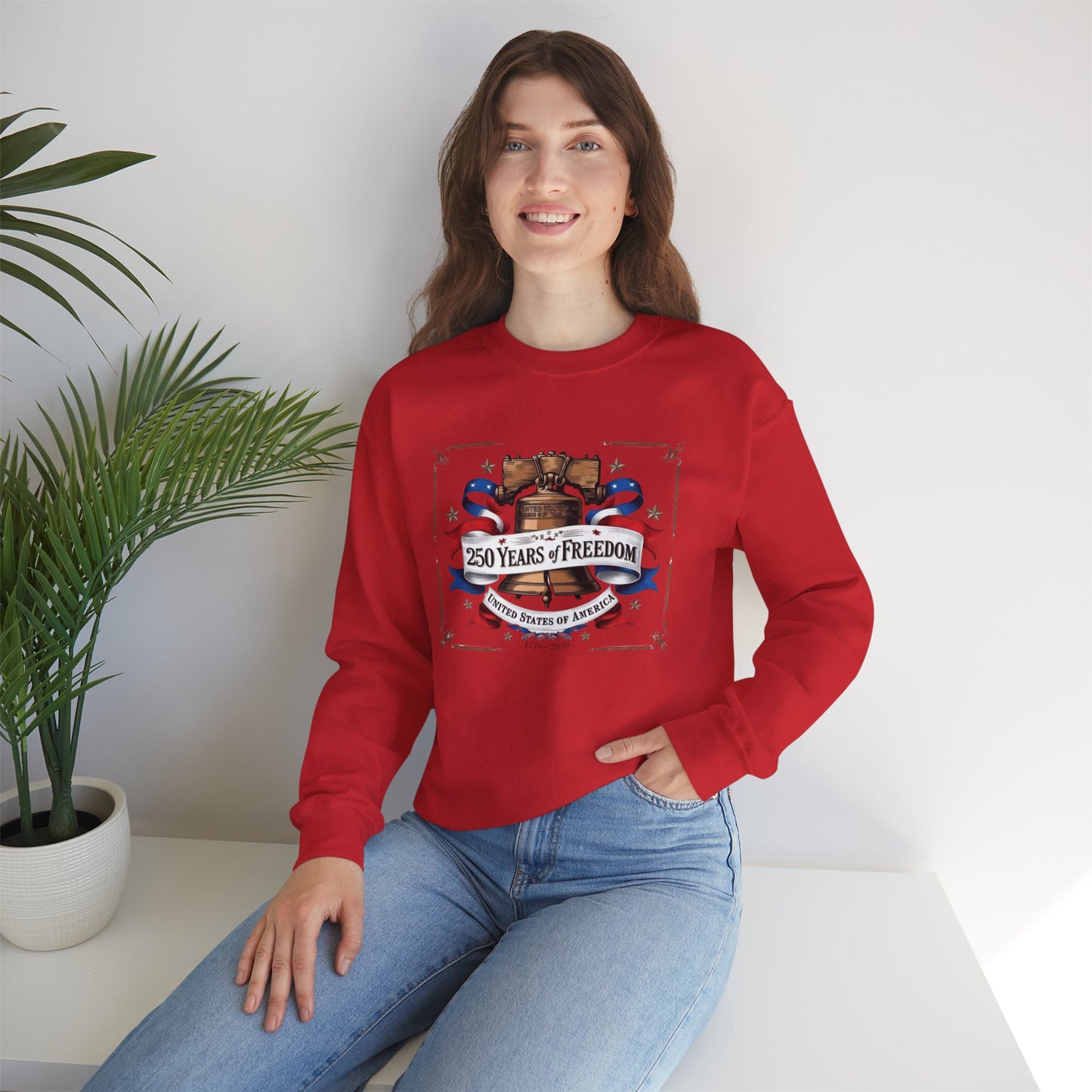 #250 250 Years of Freedom Liberty Bell Crewneck Sweatshirt