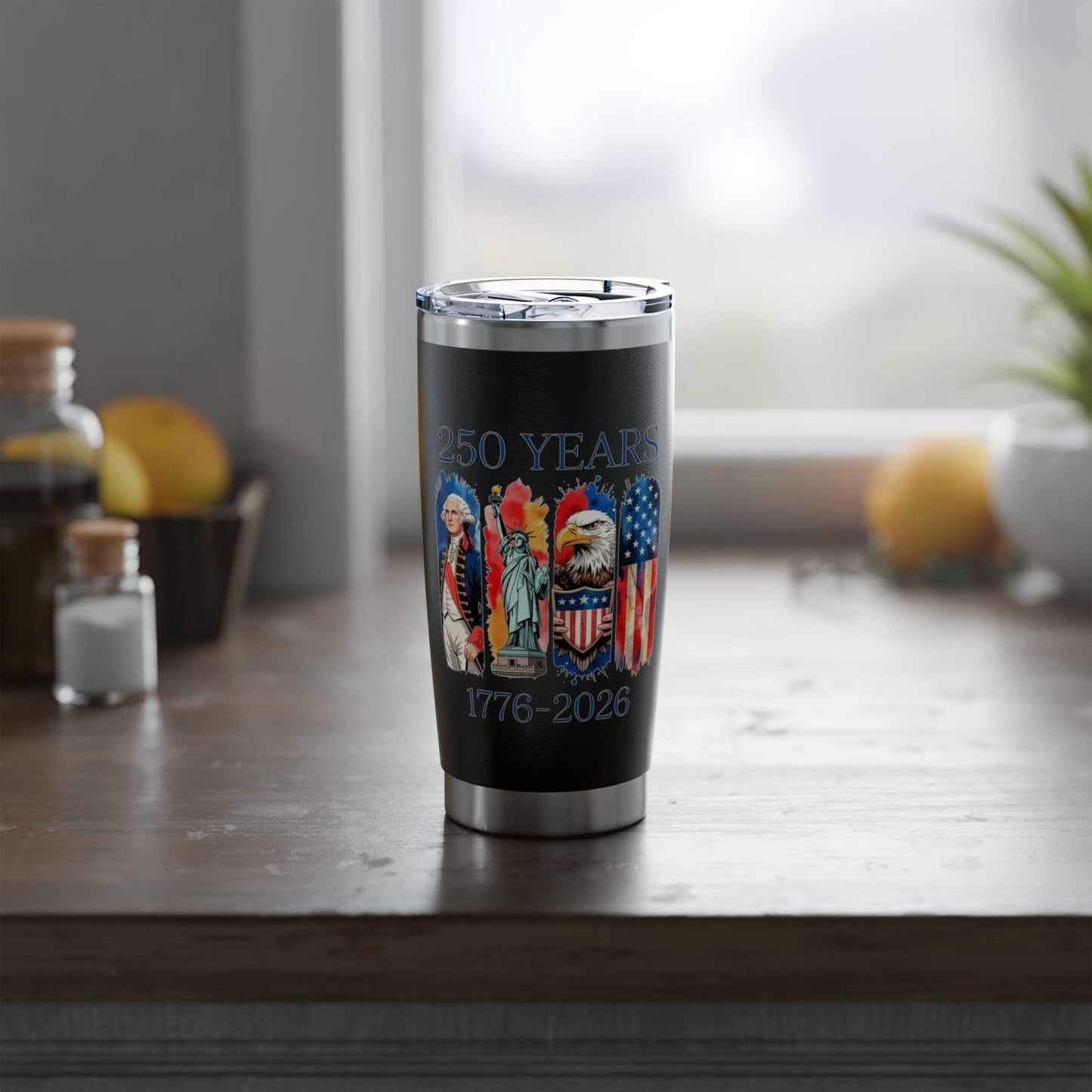 #250 250 Years American History Celebration 1776–2026 Patriotic Vagabond 20oz Tumbler Stainless Travel Cup