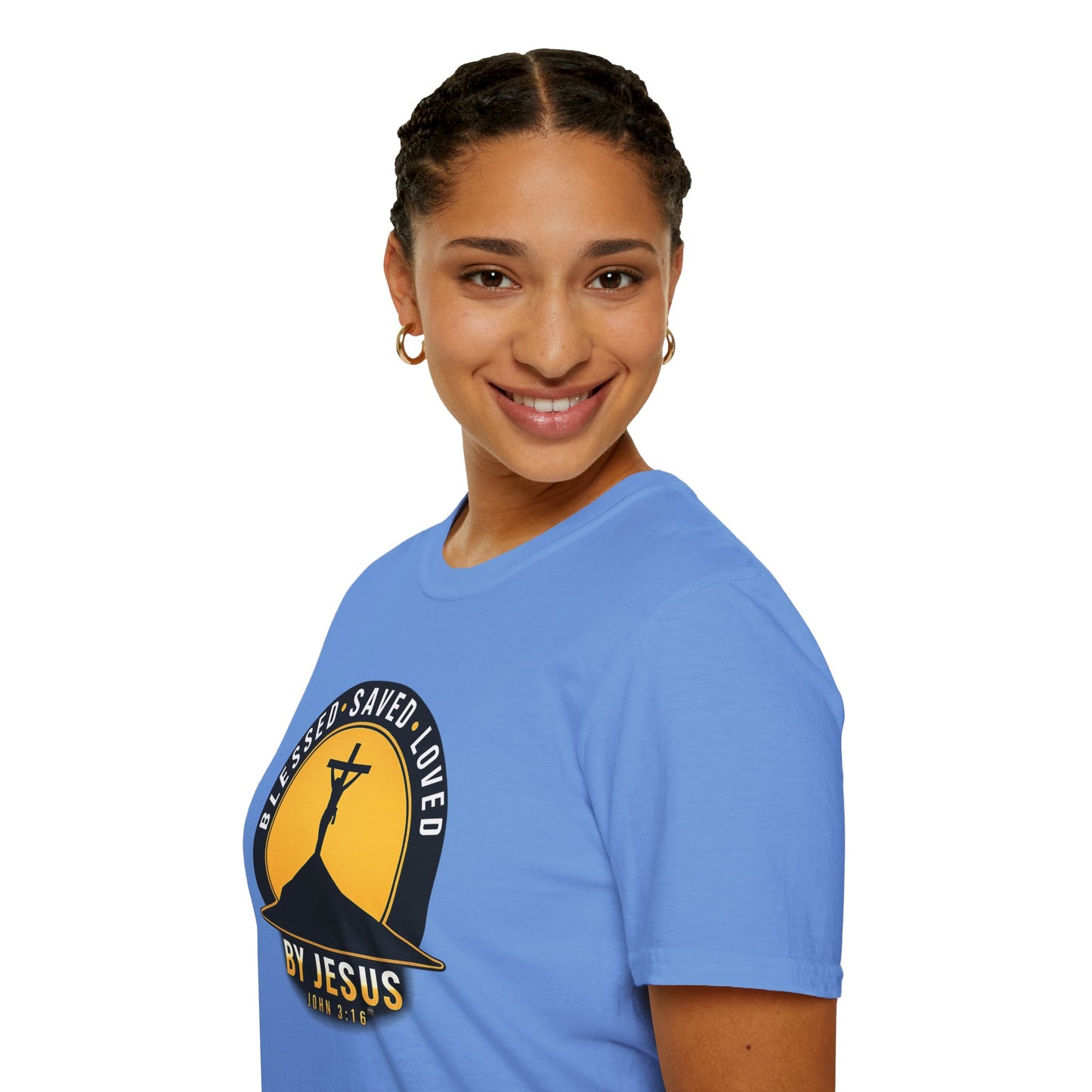 Blessed • Saved • Loved by Jesus T-Shirt — Christian Faith Tee
