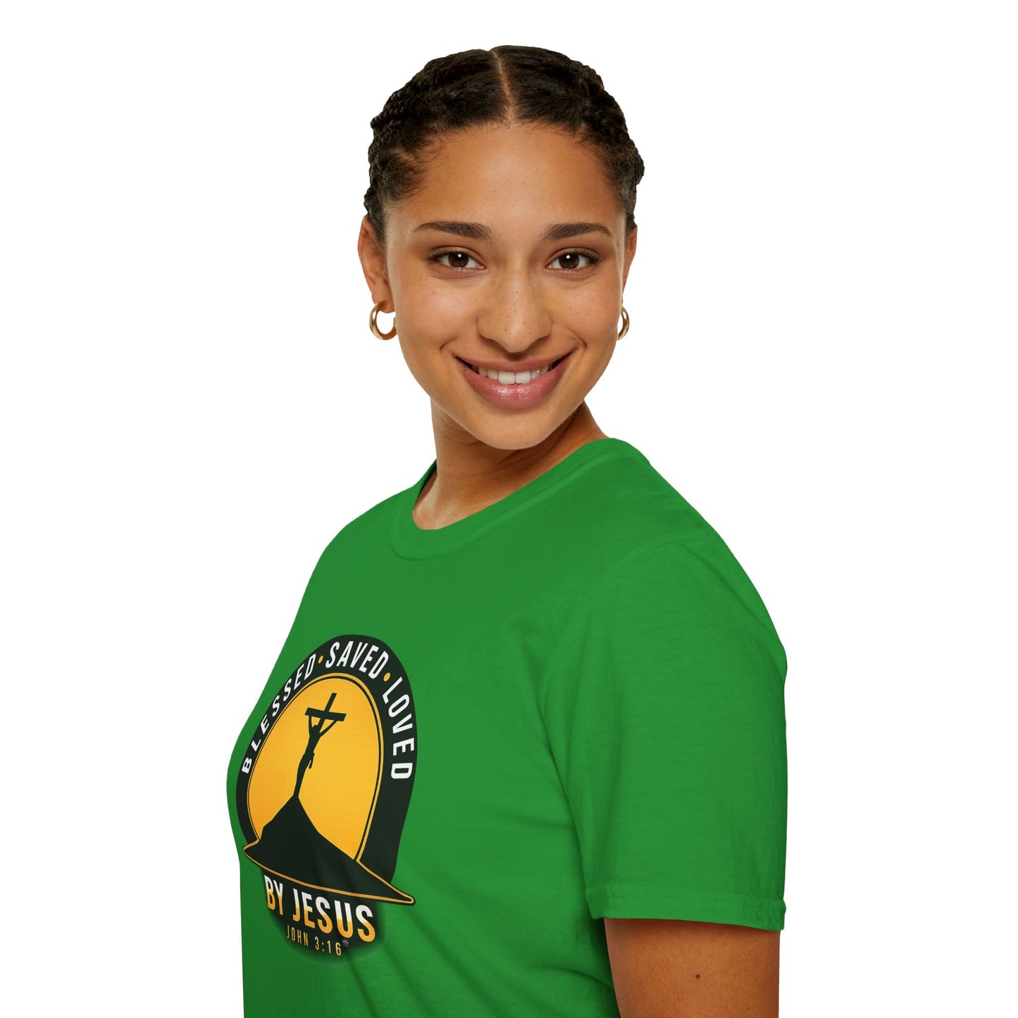 Blessed • Saved • Loved by Jesus T-Shirt — Christian Faith Tee