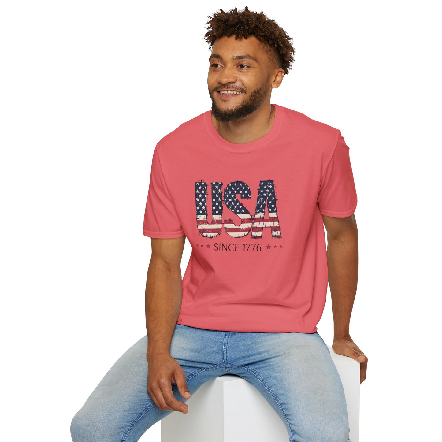 #250 USA Flag "USA Since 1776" Patriotic T-Shirt