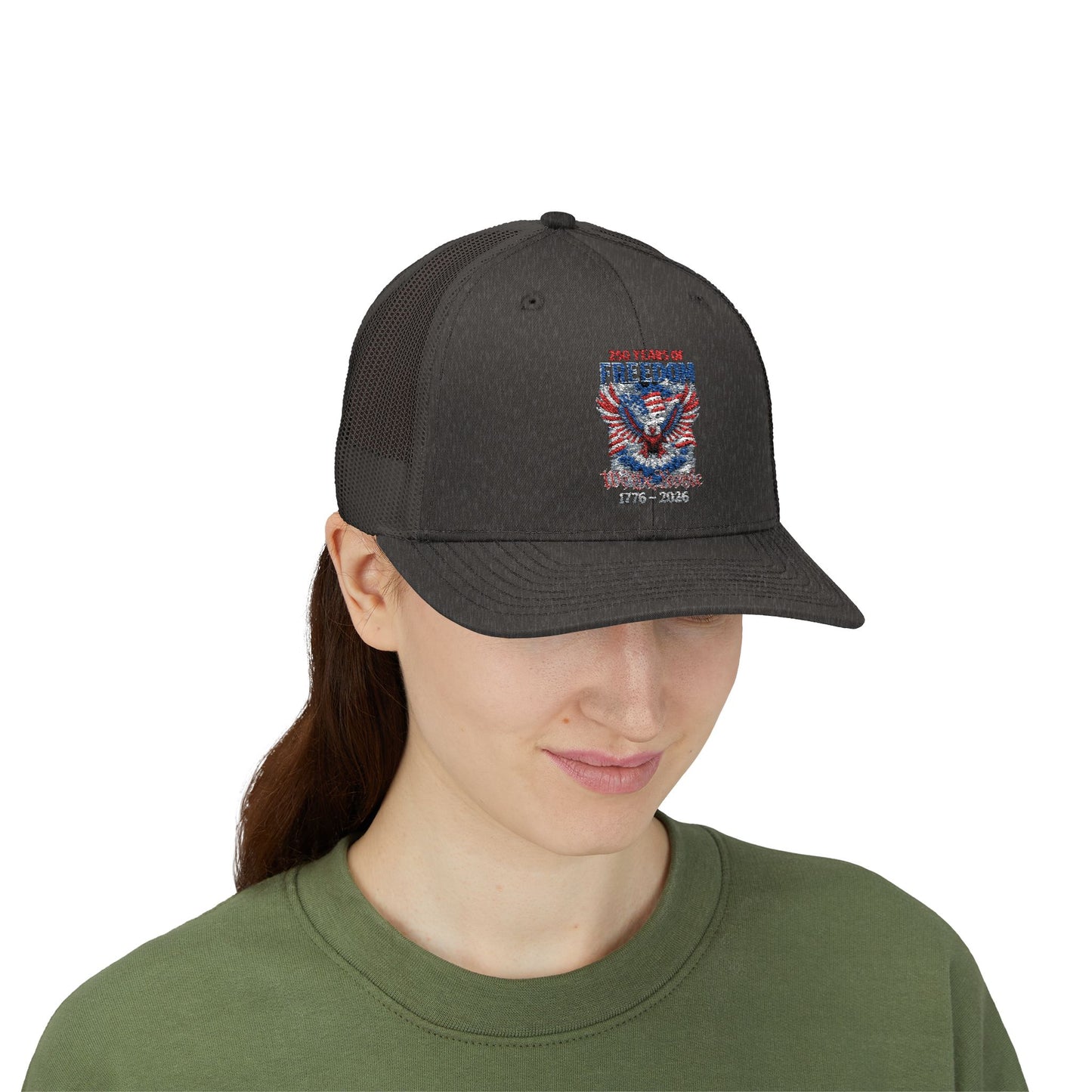 #250 250 Years of Freedom 1776–2026 Eagle Snapback Trucker Cap