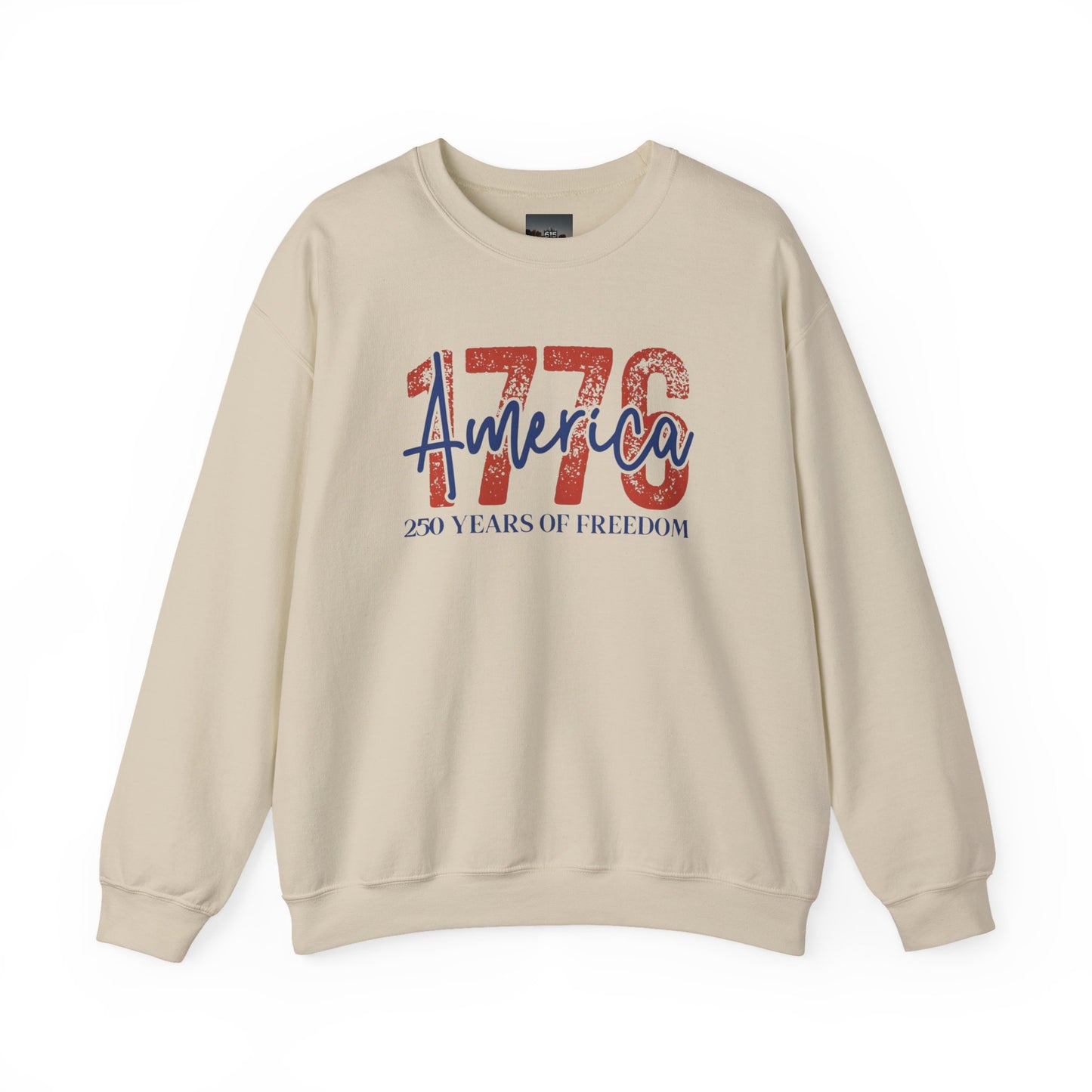#250 1776 America: 250 Years of Freedom' Patriotic Independence Day Crewneck Sweatshirt