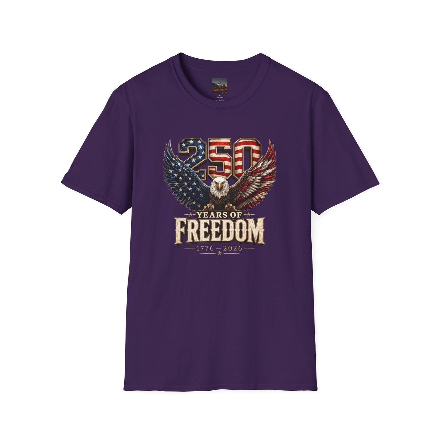 #250 250 Years of Freedom Eagle Patriotic American Flag Anniversary (1776–2026) T-Shirt
