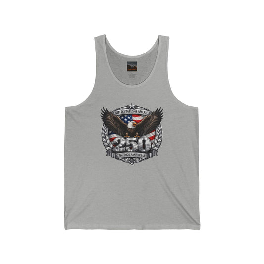 #250 Patriotic Bald Eagle 250 United States Emblem Jersey Tank Top