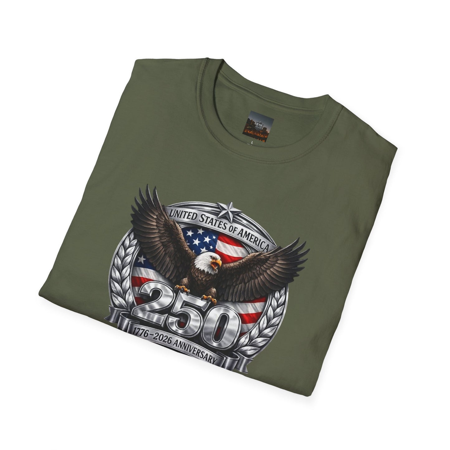 #250 Patriotic Bald Eagle 250 United States Emblem T-Shirt