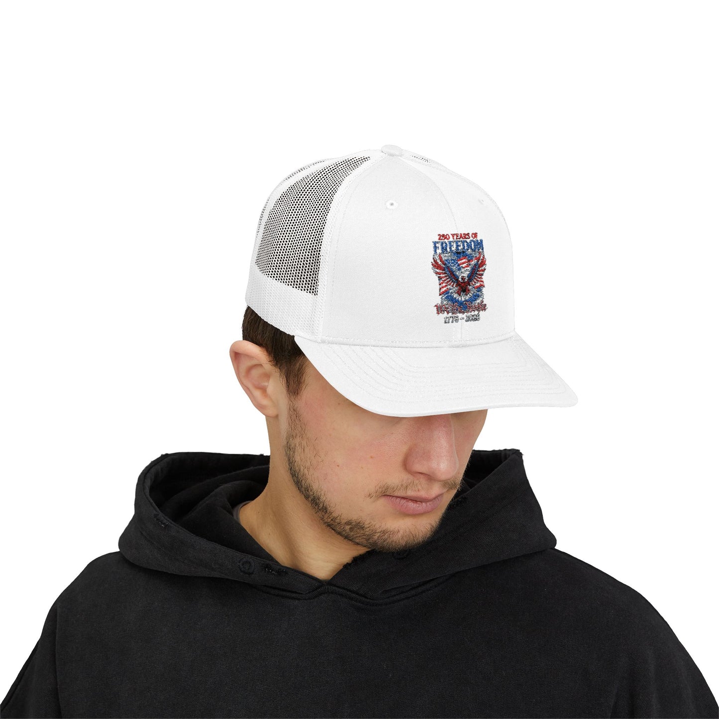 #250 250 Years of Freedom 1776–2026 Eagle Snapback Trucker Cap