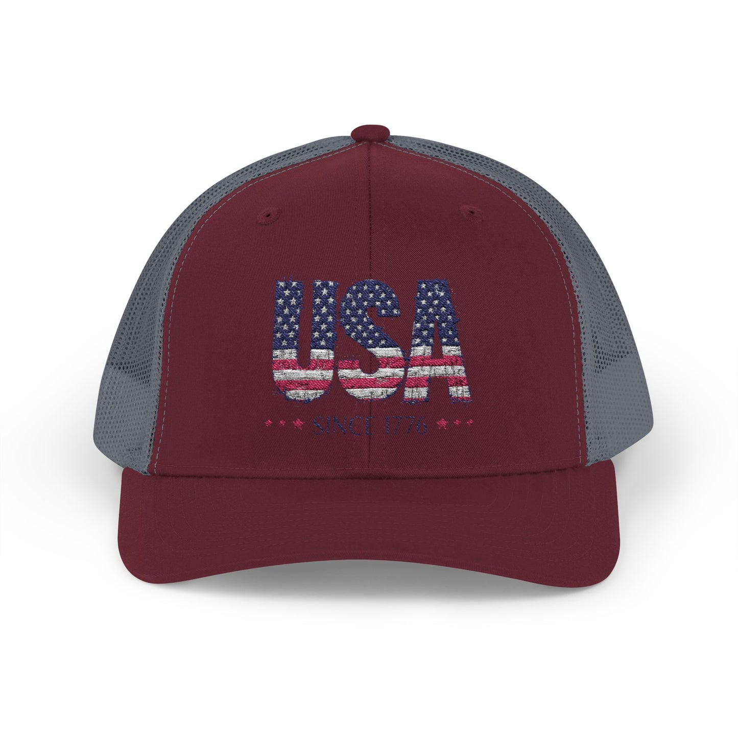 #250 USA Flag "USA Since 1776" Patriotic Snapback Trucker Cap