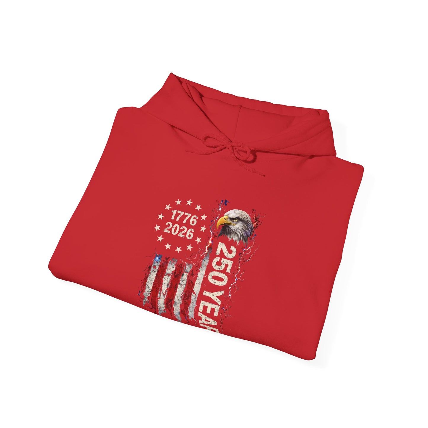 #250 1776-2026 250 Years USA Bicentennial Eagle Hoodie
